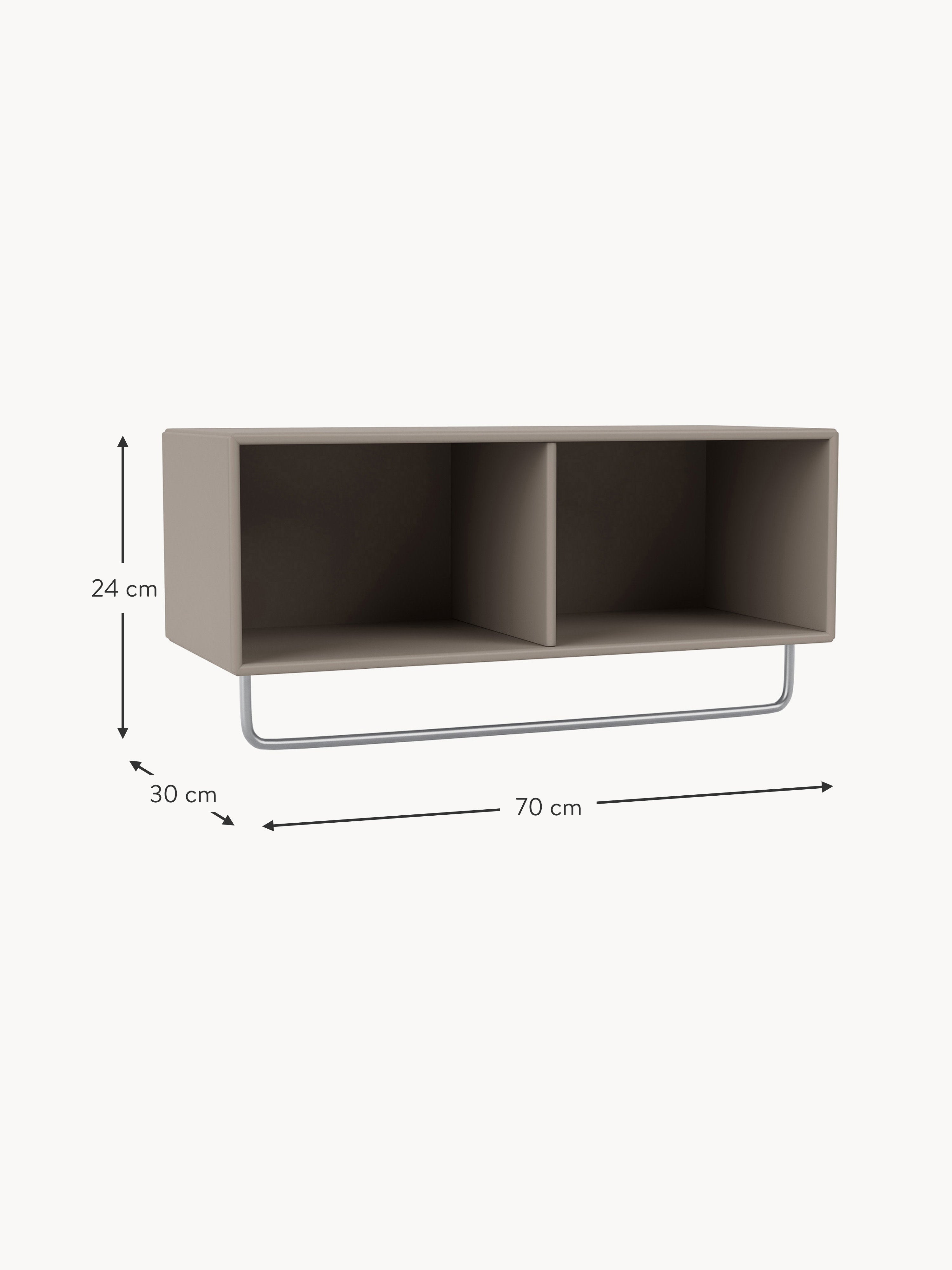 Coat Wooden Wall Shelf with Clothes Rack