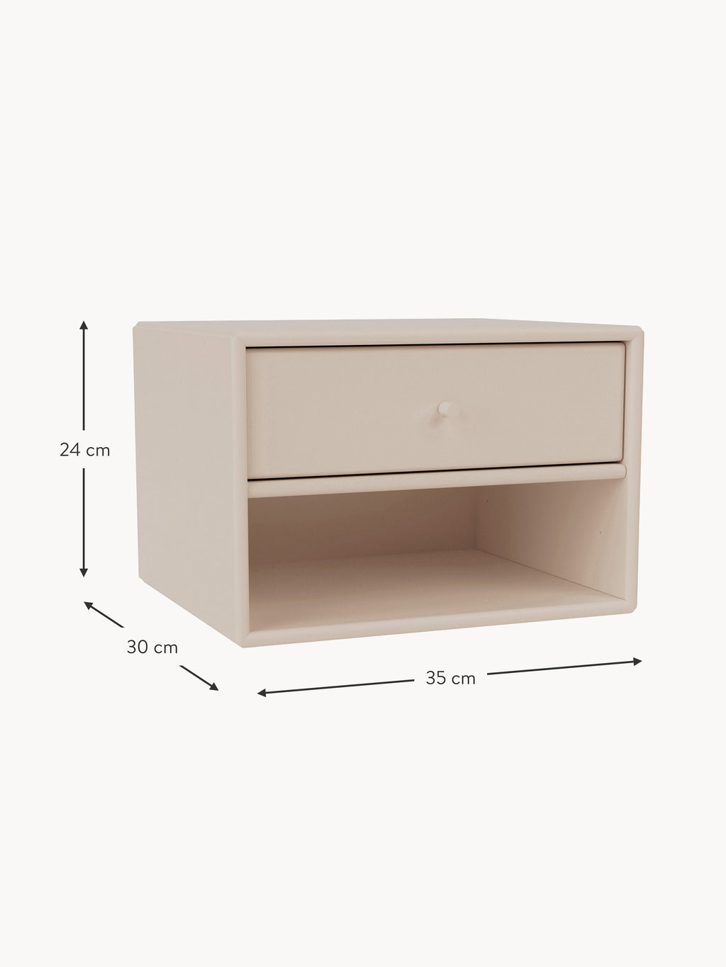 Dash Wall-Mounted Bedside Table with Drawer