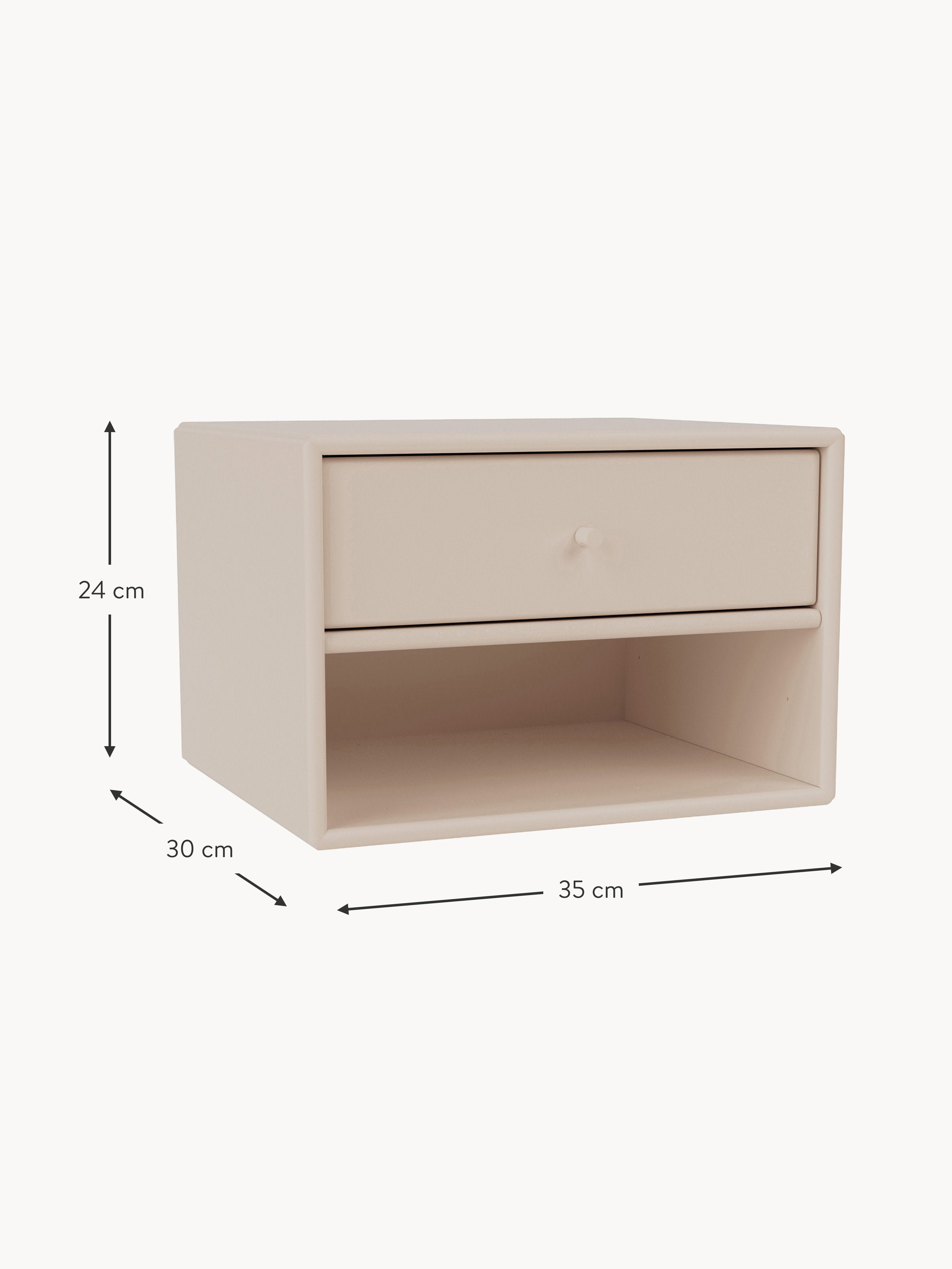 Dash Wall-Mounted Bedside Table with Drawer