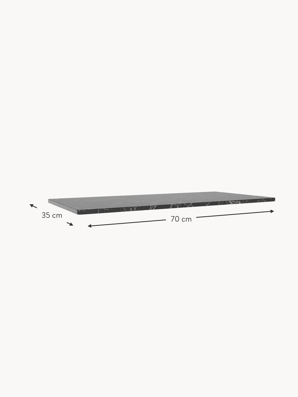 Marble Top Panel Panton Wire Extended for Modular Shelf System, W 70 cm