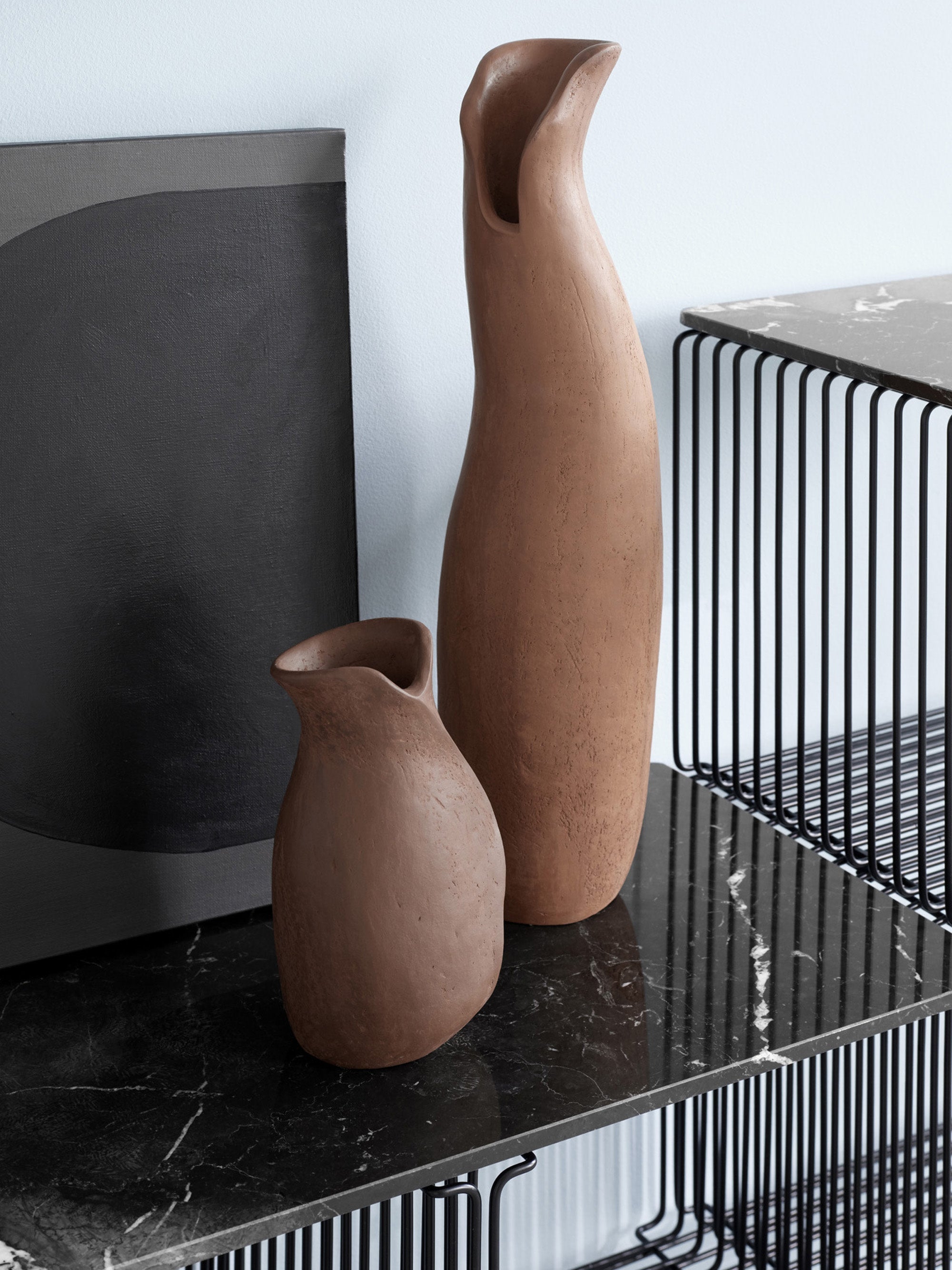 Marble Top Panel Panton Wire Extended for Modular Shelf System, W 70 cm
