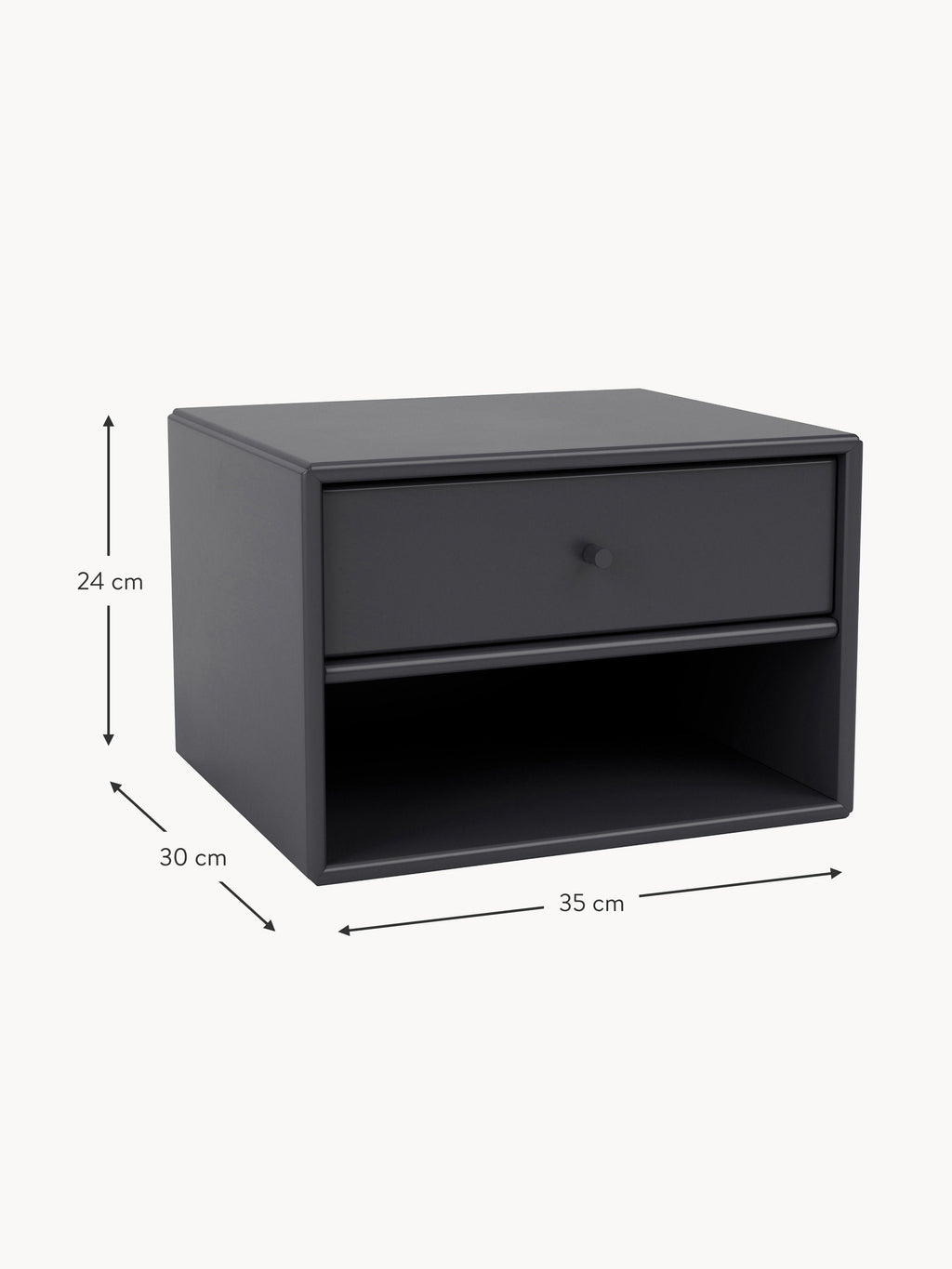 Dash Wall Bedside Table with Drawer