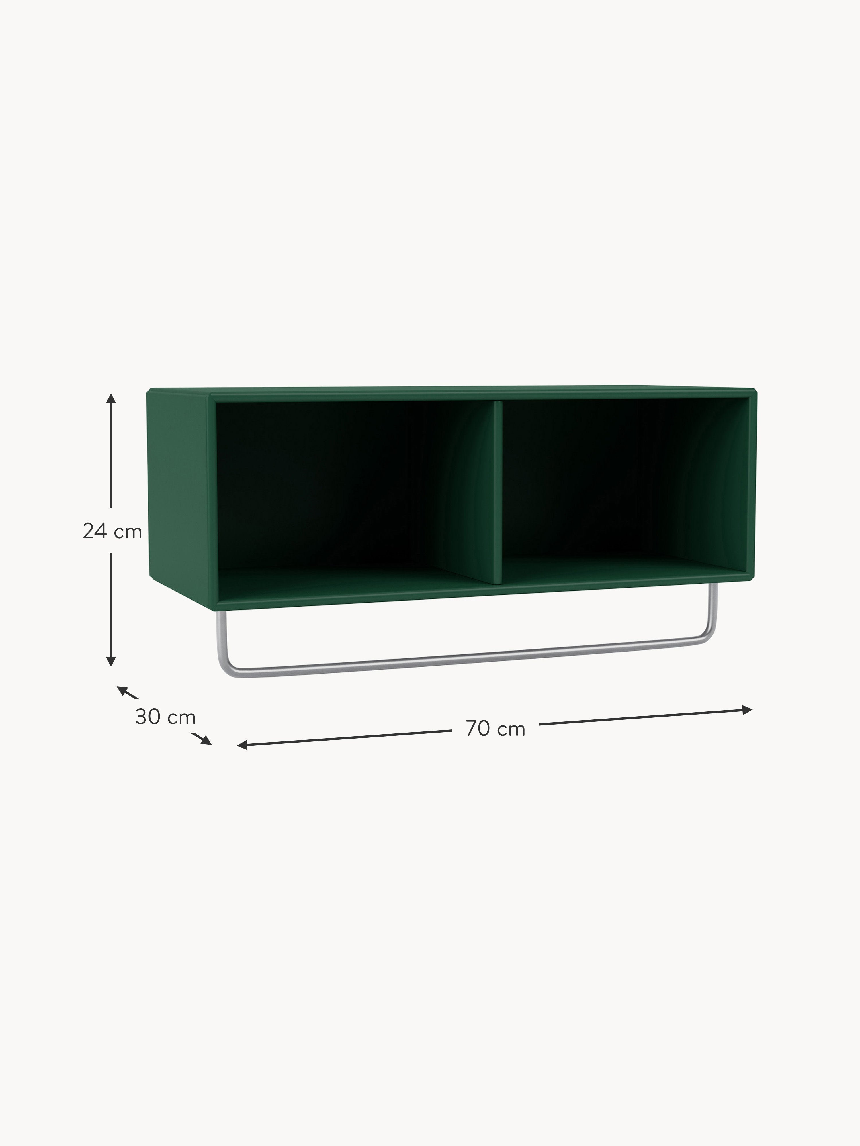 Coat Wooden Wall Shelf with Clothes Rack