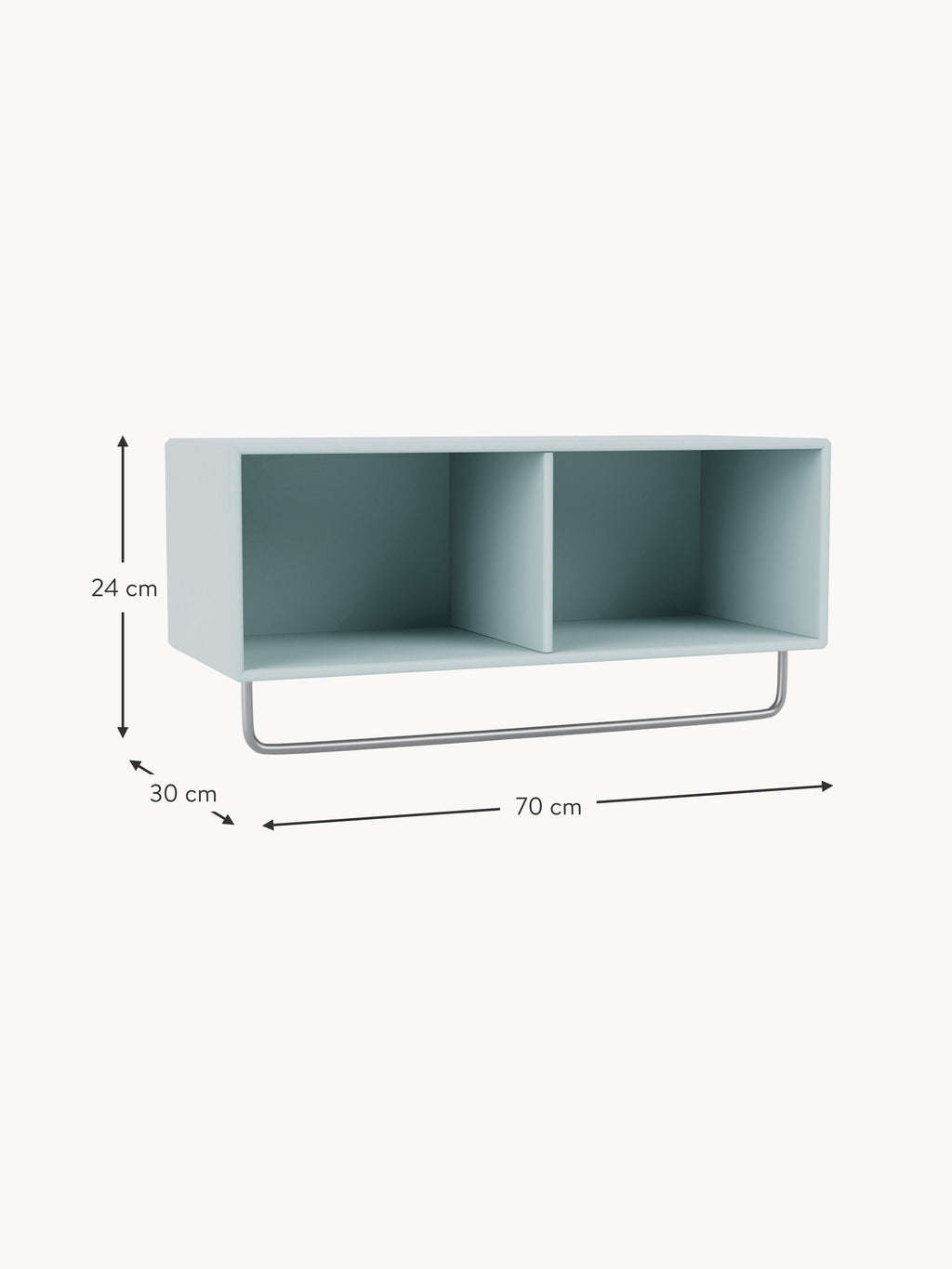 Coat Wooden Wall Shelf with Clothes Rack