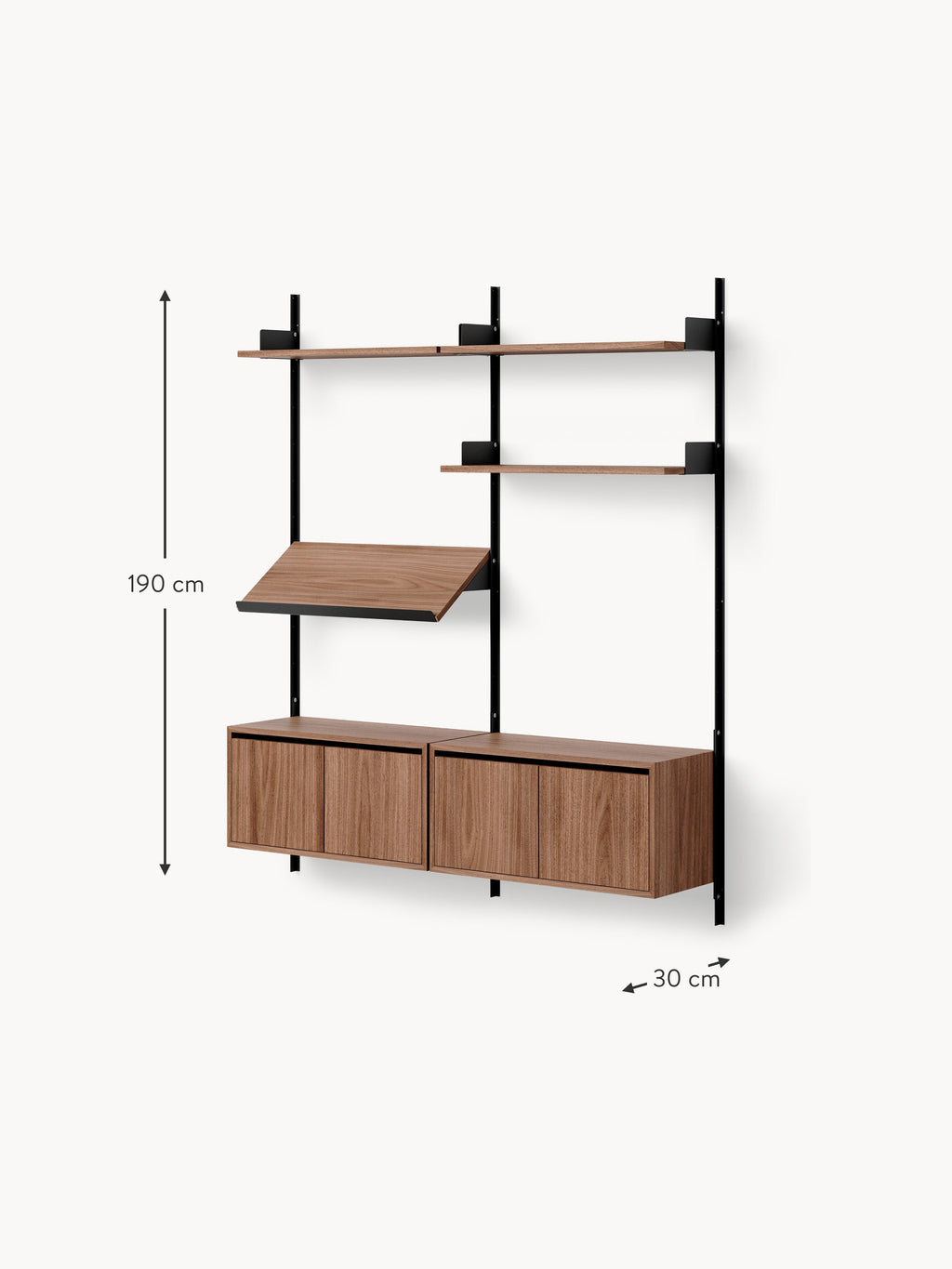 Living Large Wall-Mounted Shelf with Cabinets