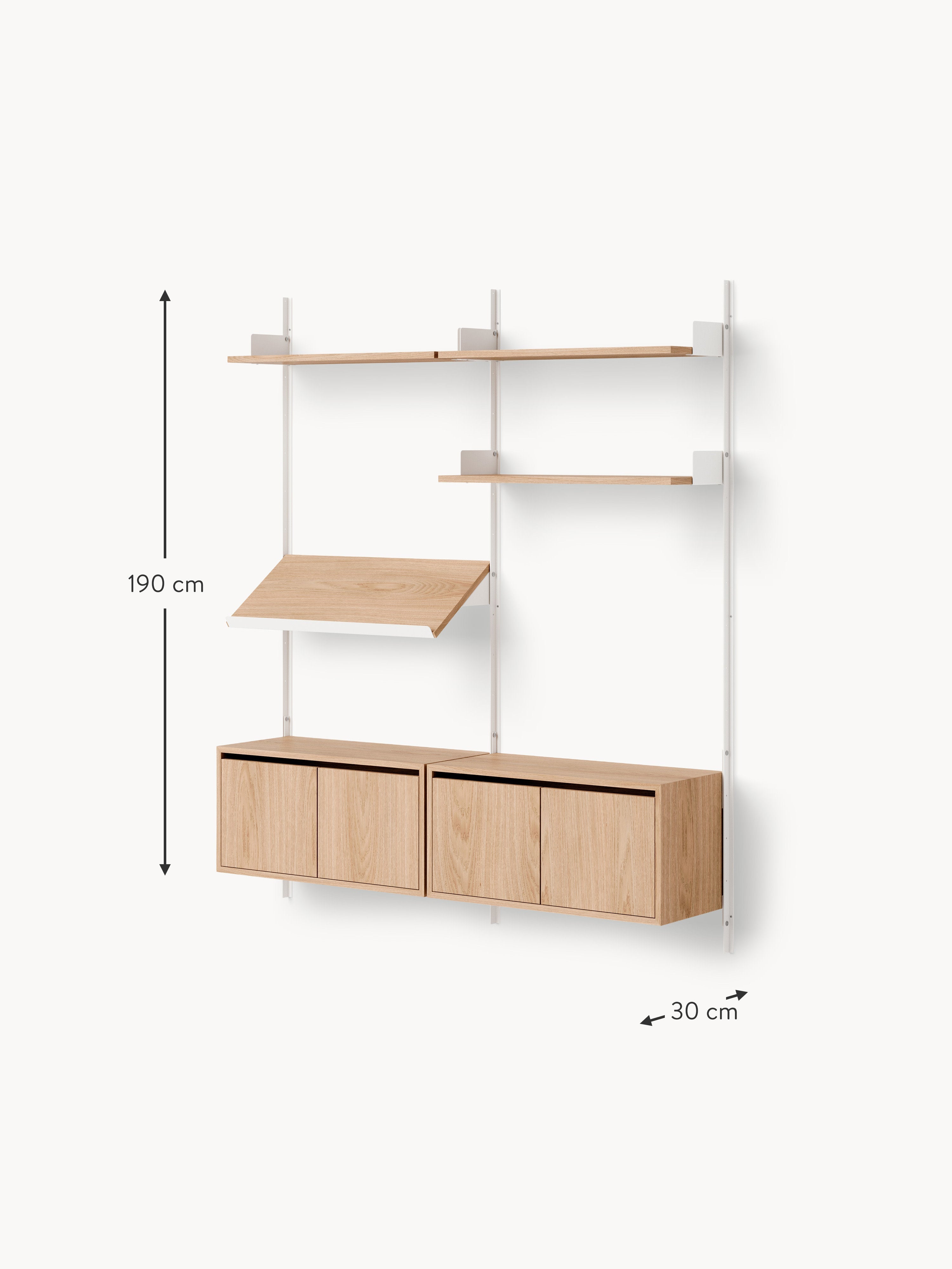 Living Large Wall-Mounted Shelf with Cabinets