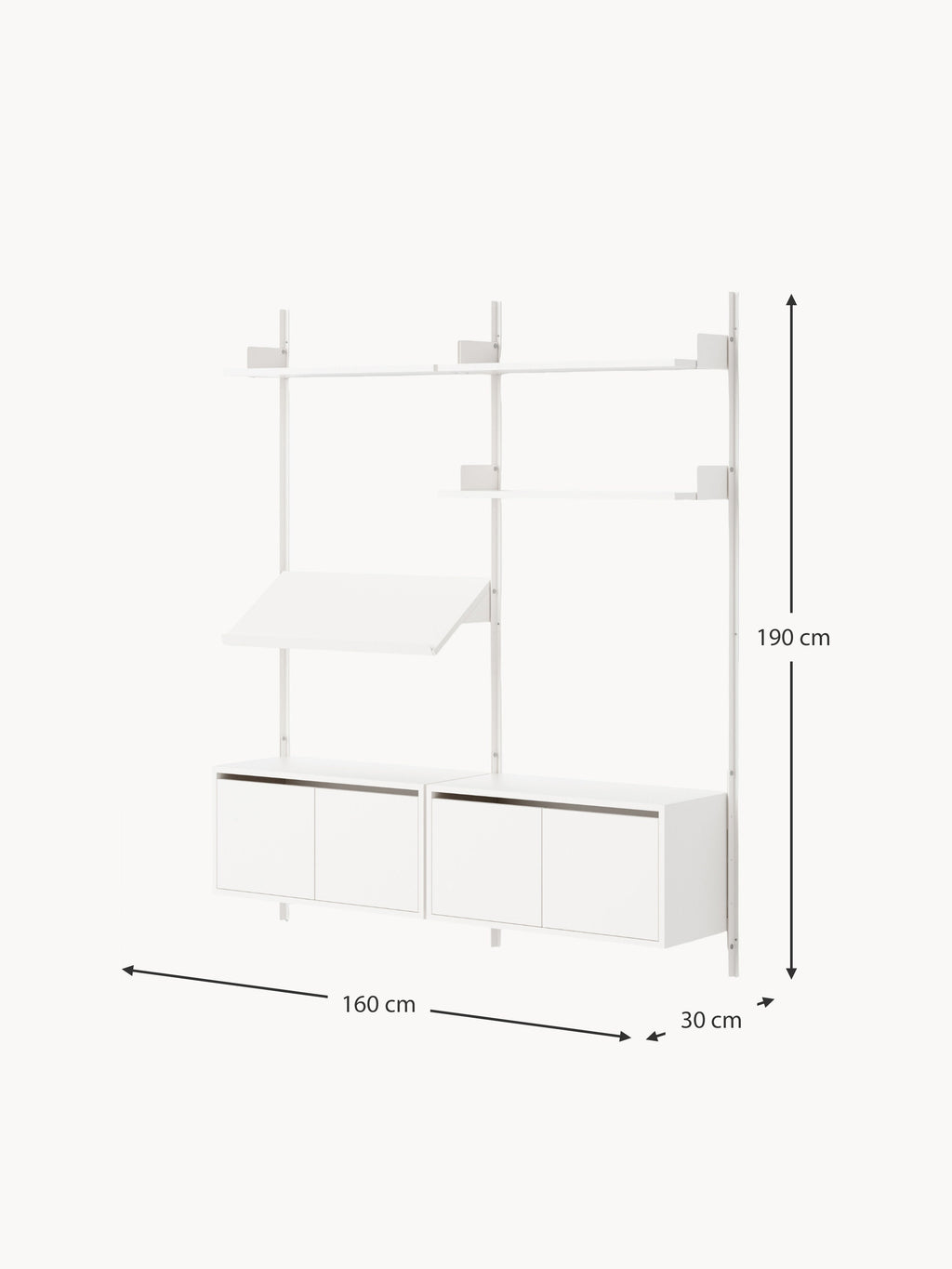 Living Large Wall-Mounted Shelf with Cabinets