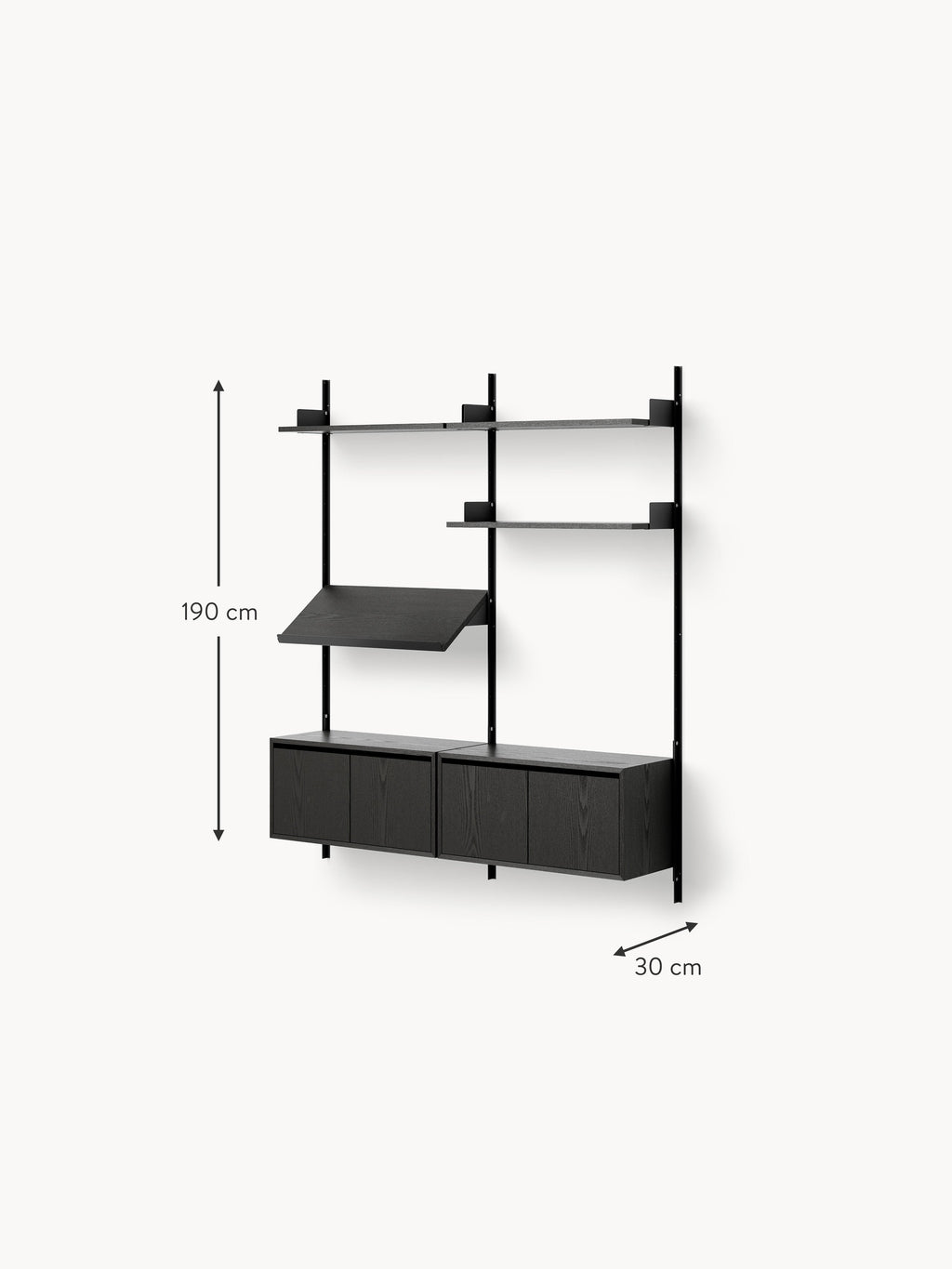Living Large Wall-Mounted Shelf with Cabinets