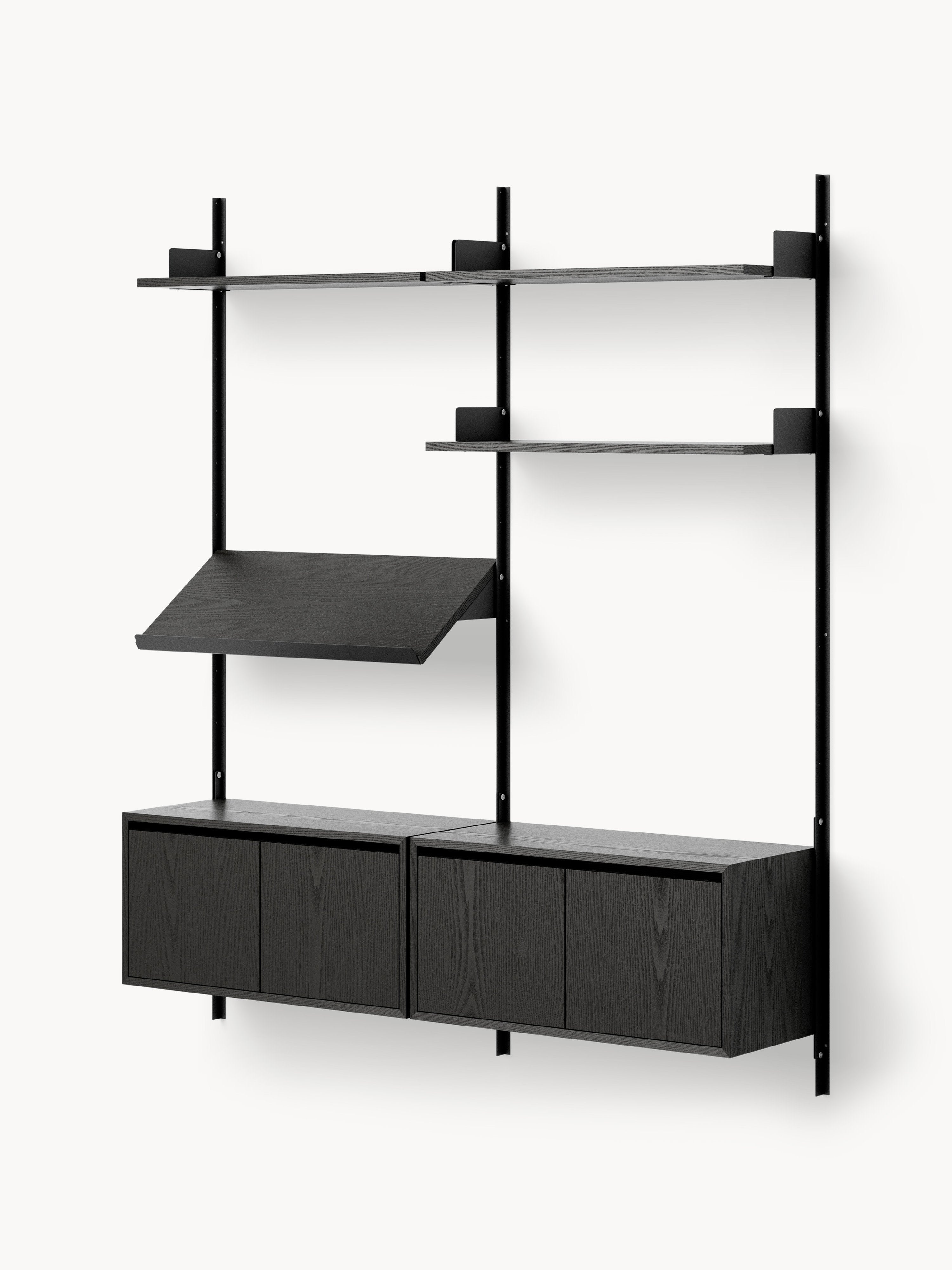 Gallery image 1 - Large Wall-Mounted Shelf Living with Cabinets