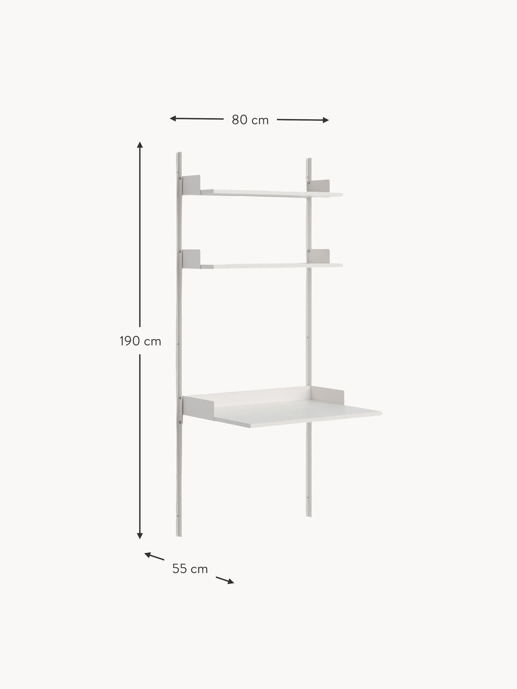 Works Wall Desk New with Shelves