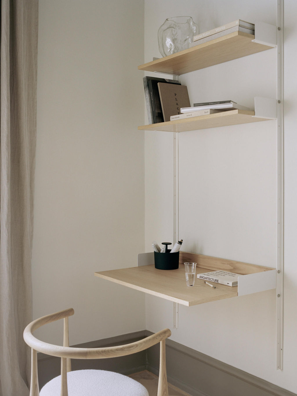 Works Wall Desk New with Shelves
