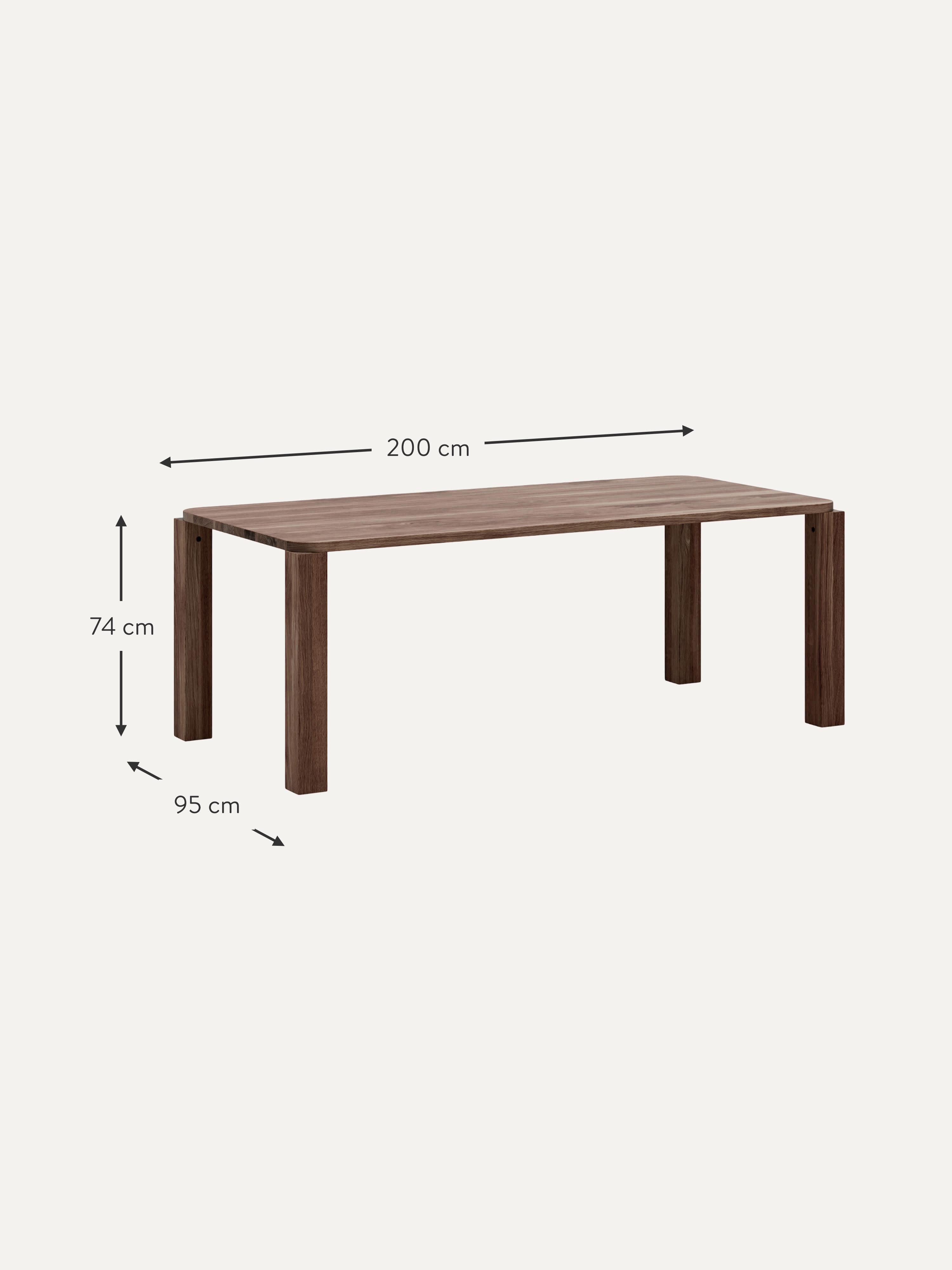 Atlas Oak Wood Dining Table, Various Sizes