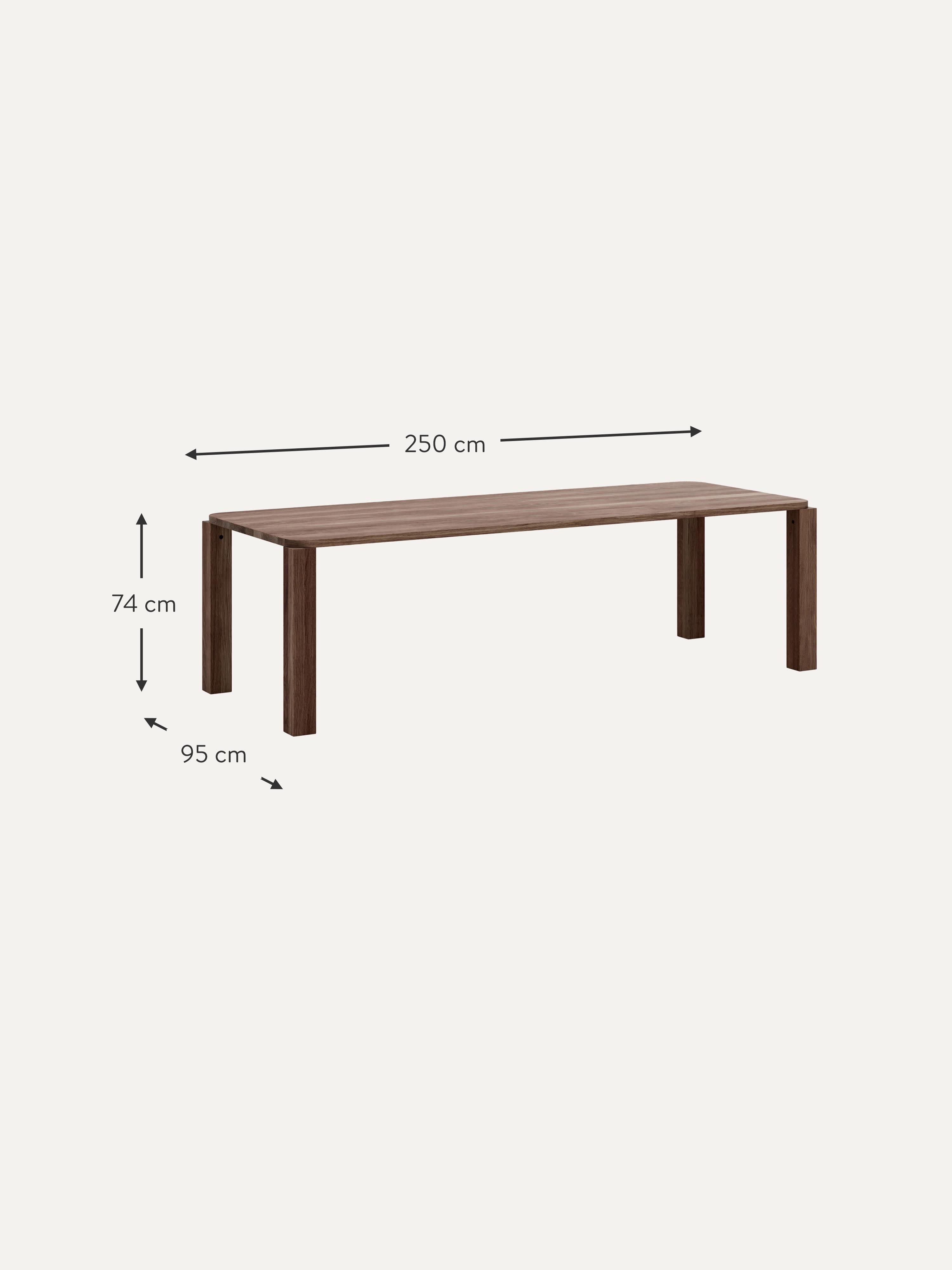 Atlas Oak Wood Dining Table, Various Sizes