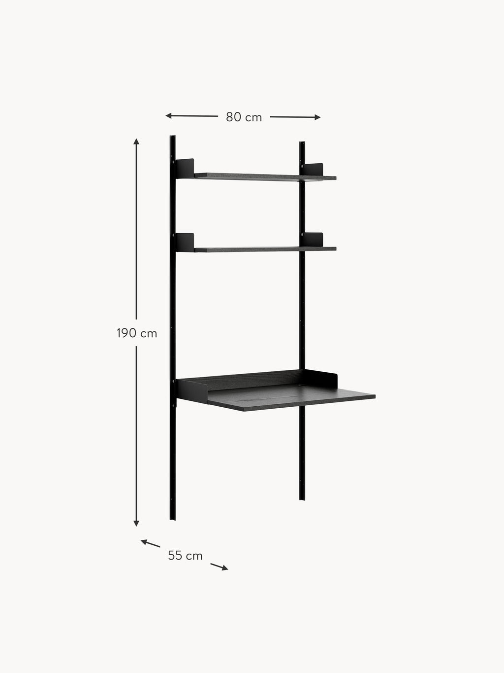 Works Wall Desk New with Shelves