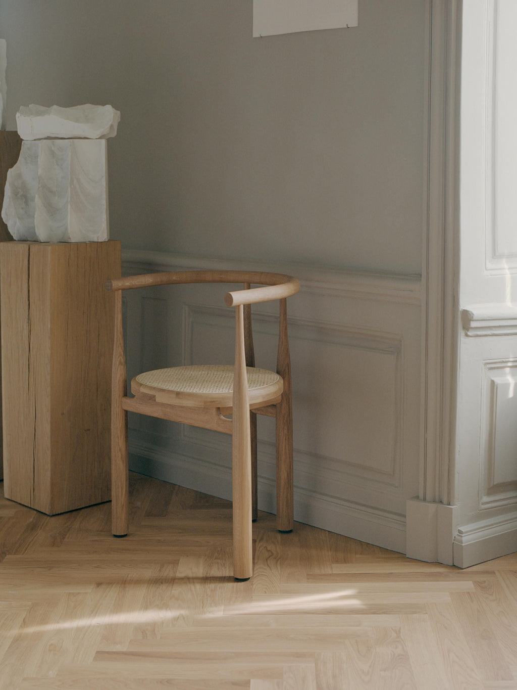 Bukowski Oak Wood Dining Chair with Armrests