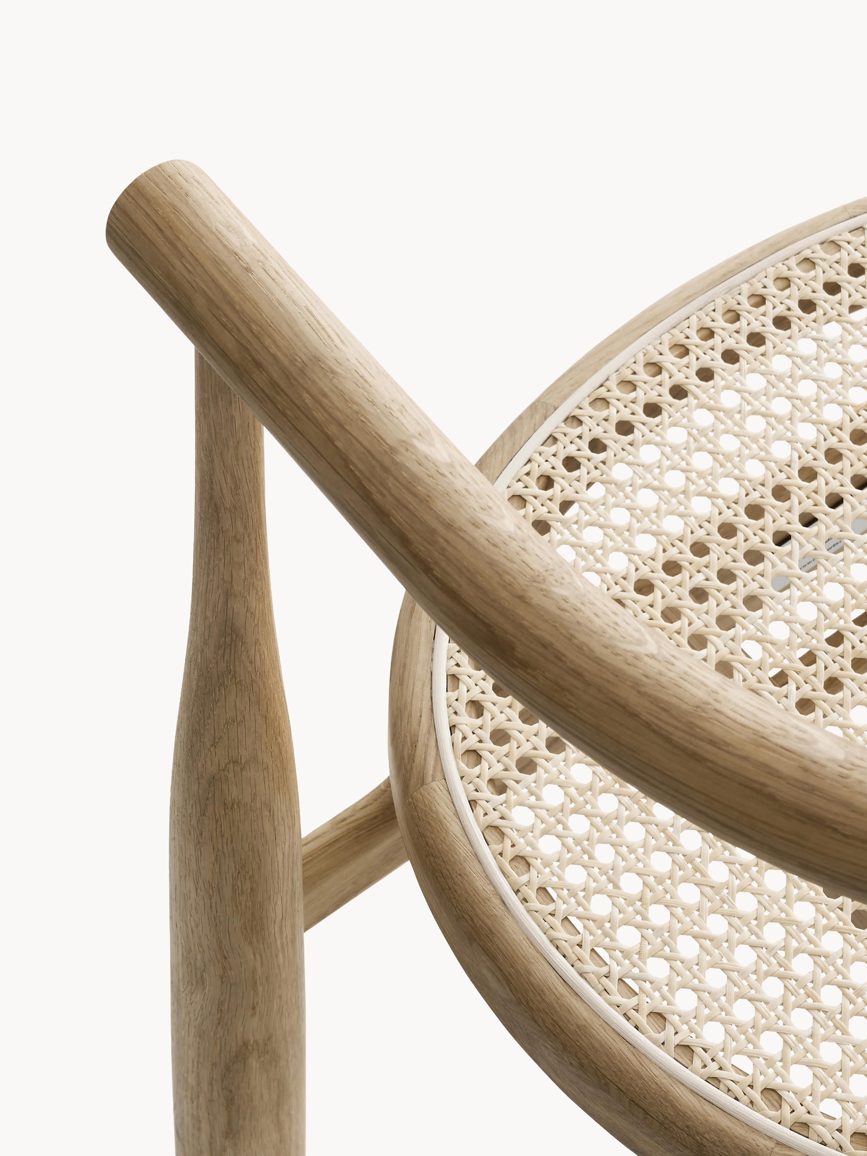 Bukowski Oak Wood Dining Chair with Armrests