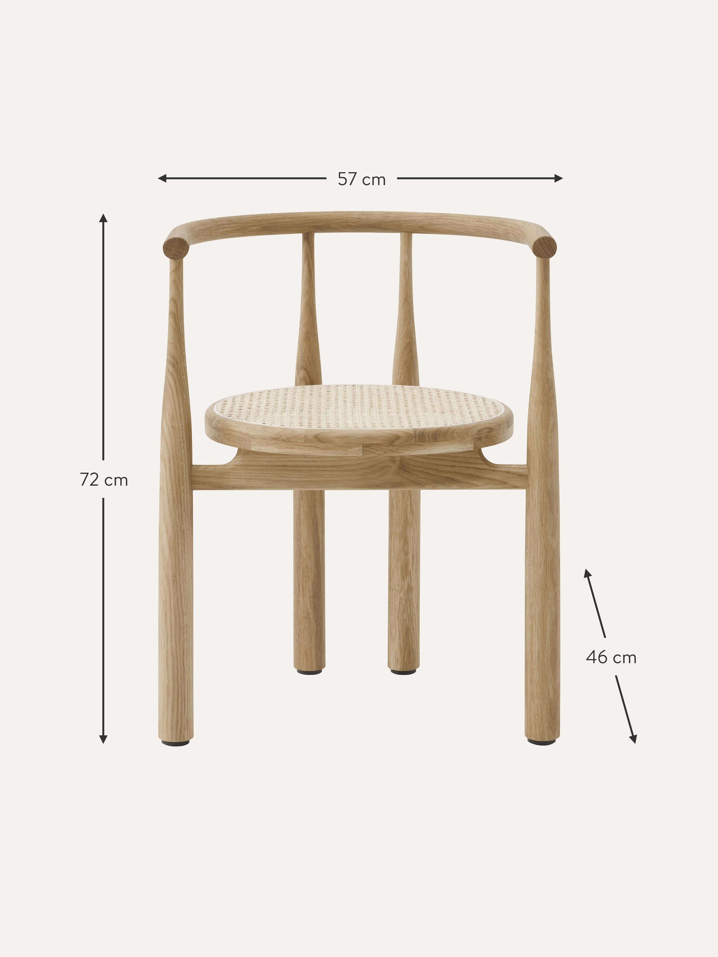 Bukowski Oak Wood Dining Chair with Armrests