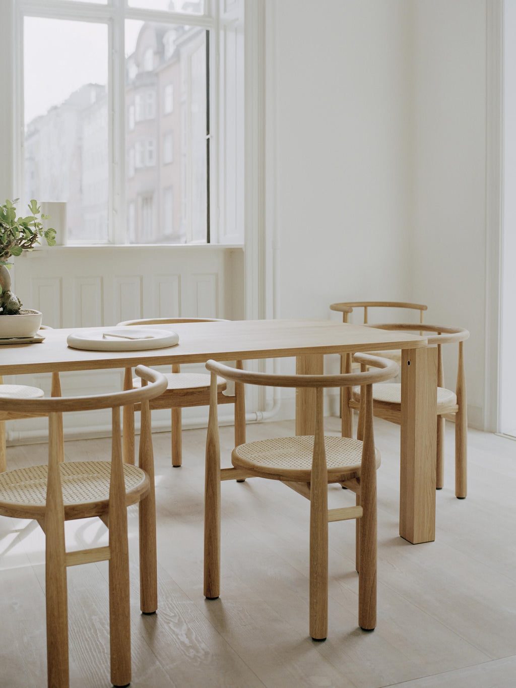 Bukowski Oak Wood Dining Chair with Armrests