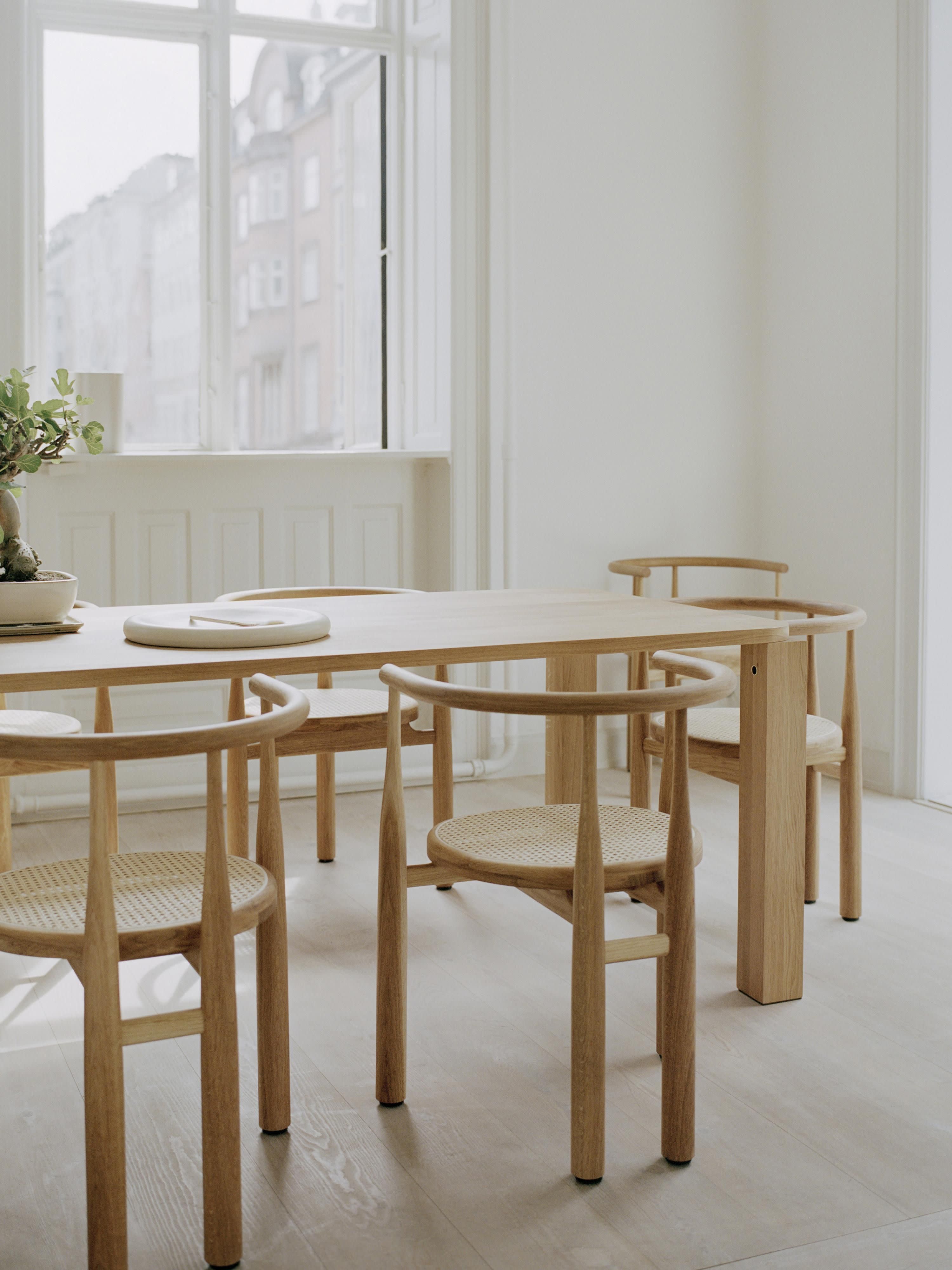 Bukowski Oak Wood Dining Chair with Armrests