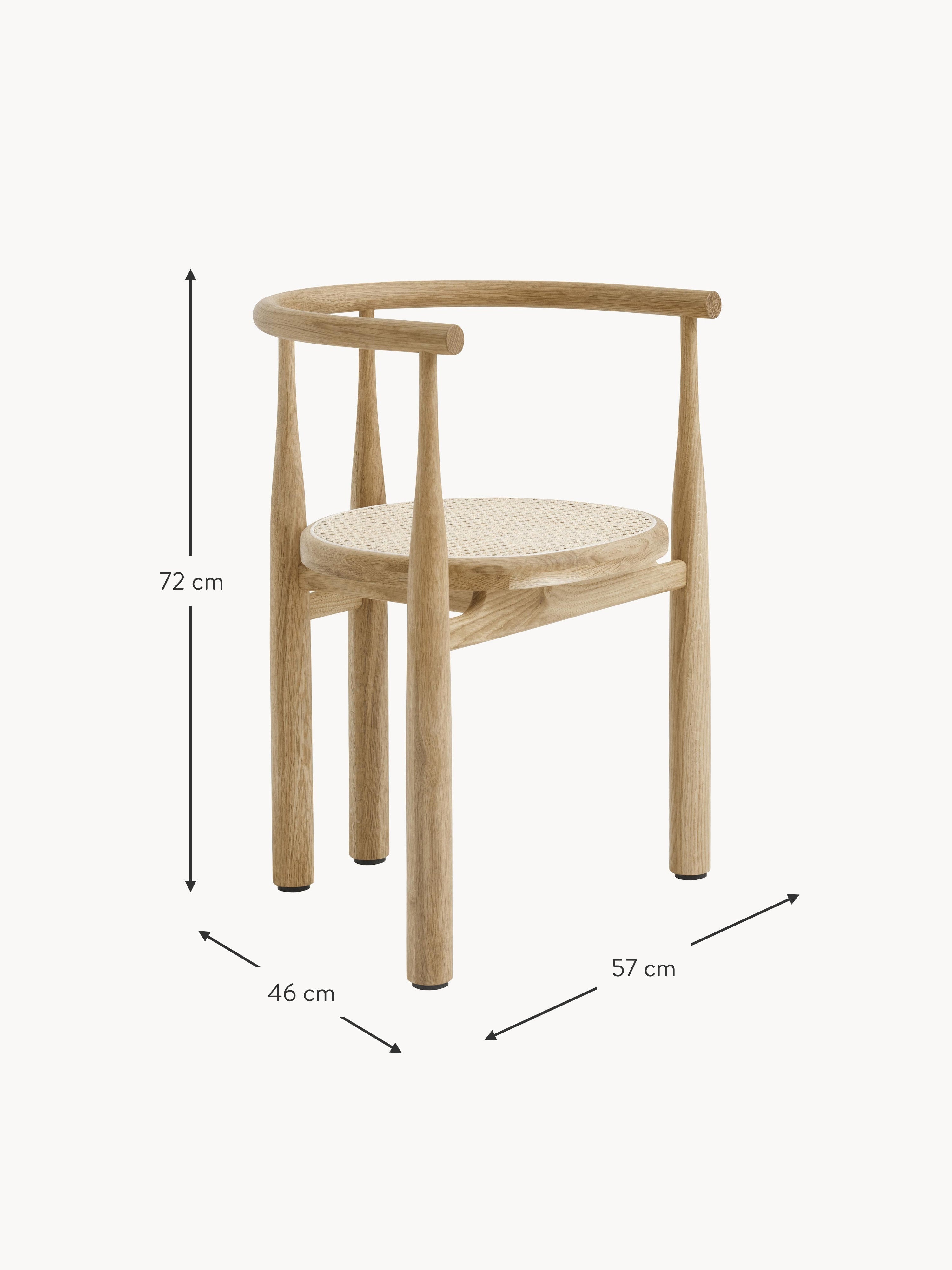 Bukowski Oak Wood Dining Chair with Armrests