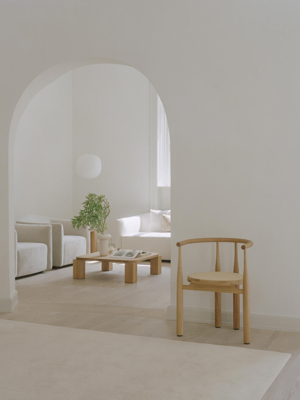 Bukowski Oak Wood Dining Chair with Armrests