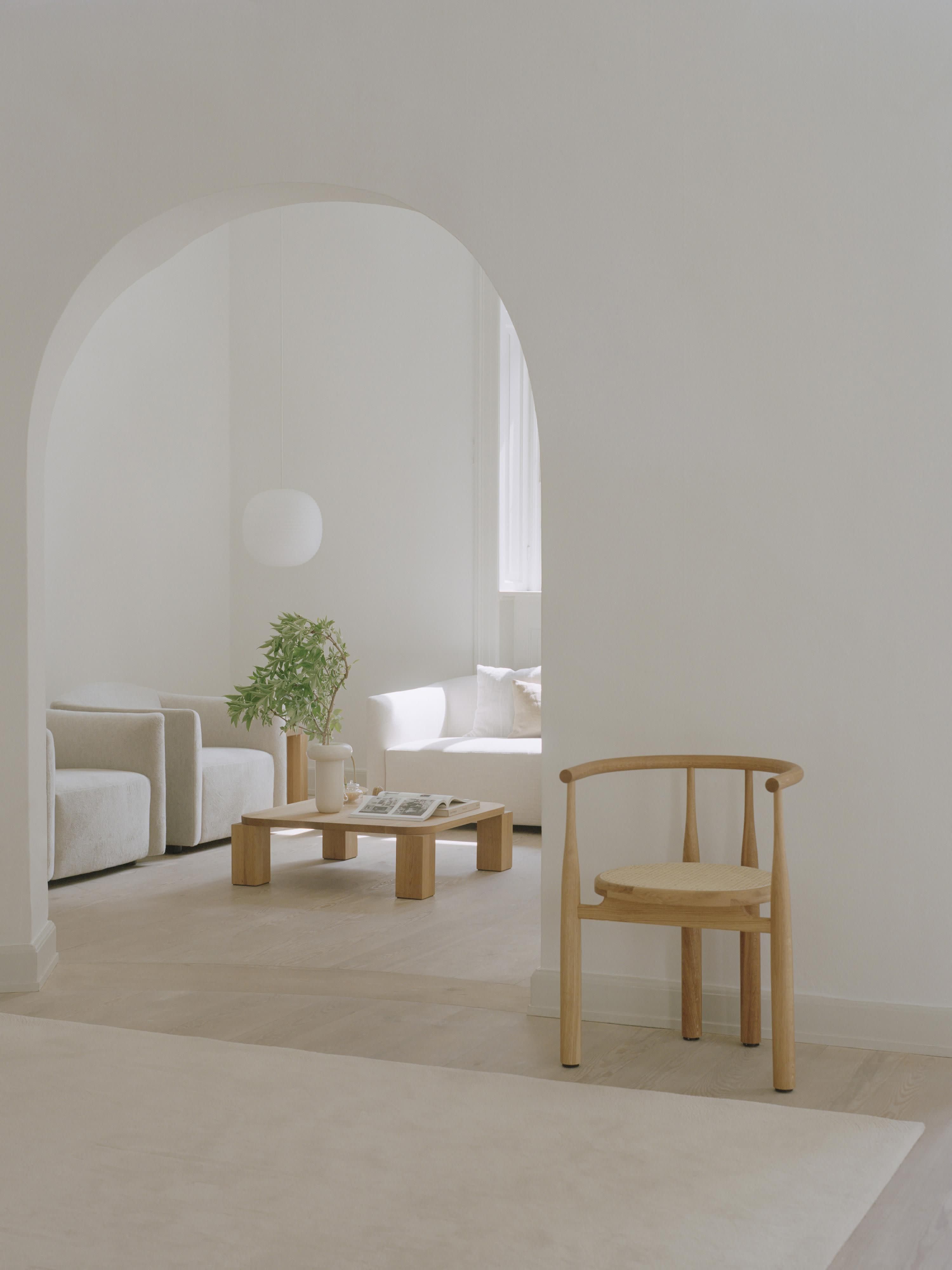 Bukowski Oak Wood Dining Chair with Armrests