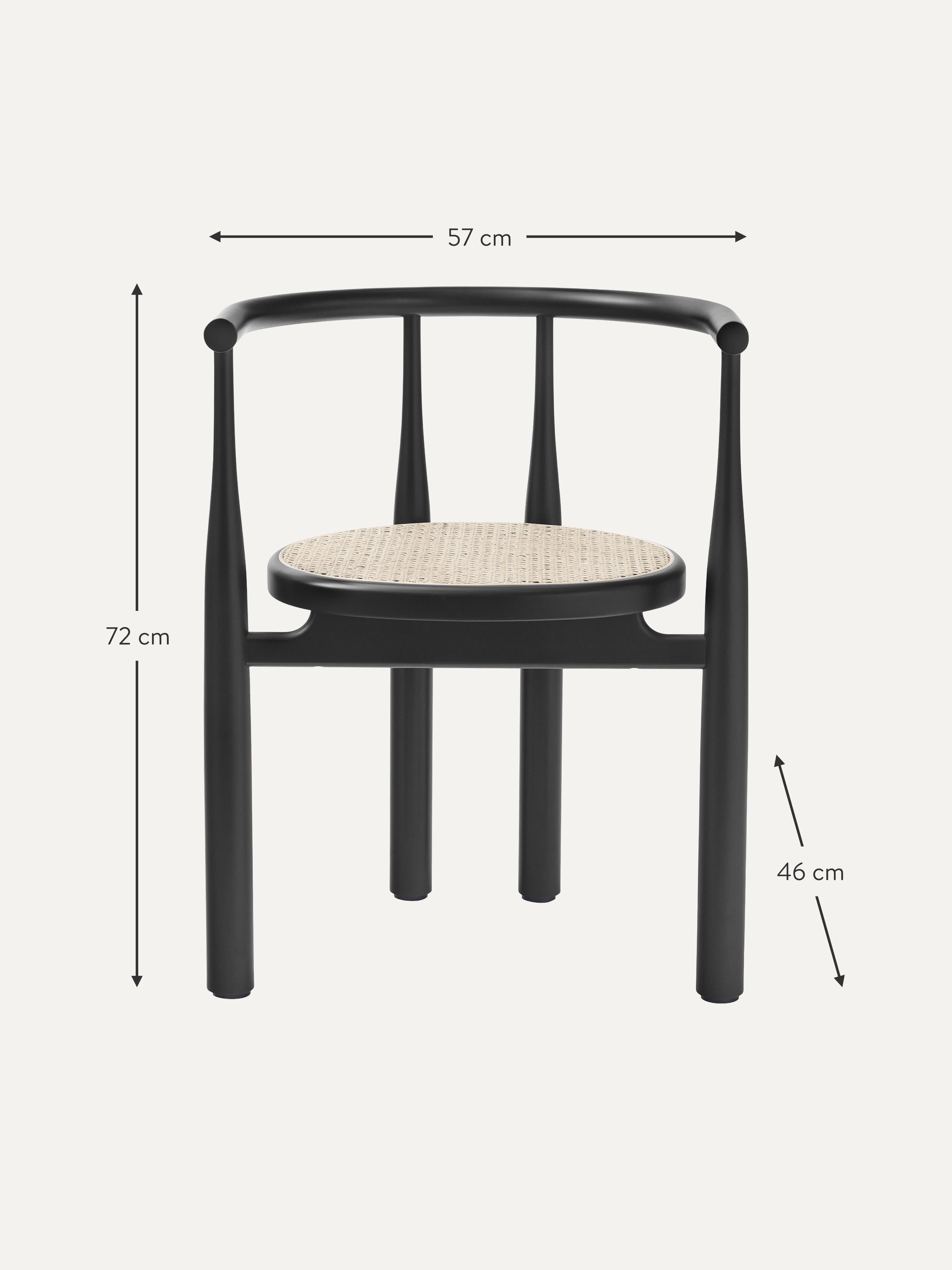 Bukowski Beech Wood Dining Chair with Armrests