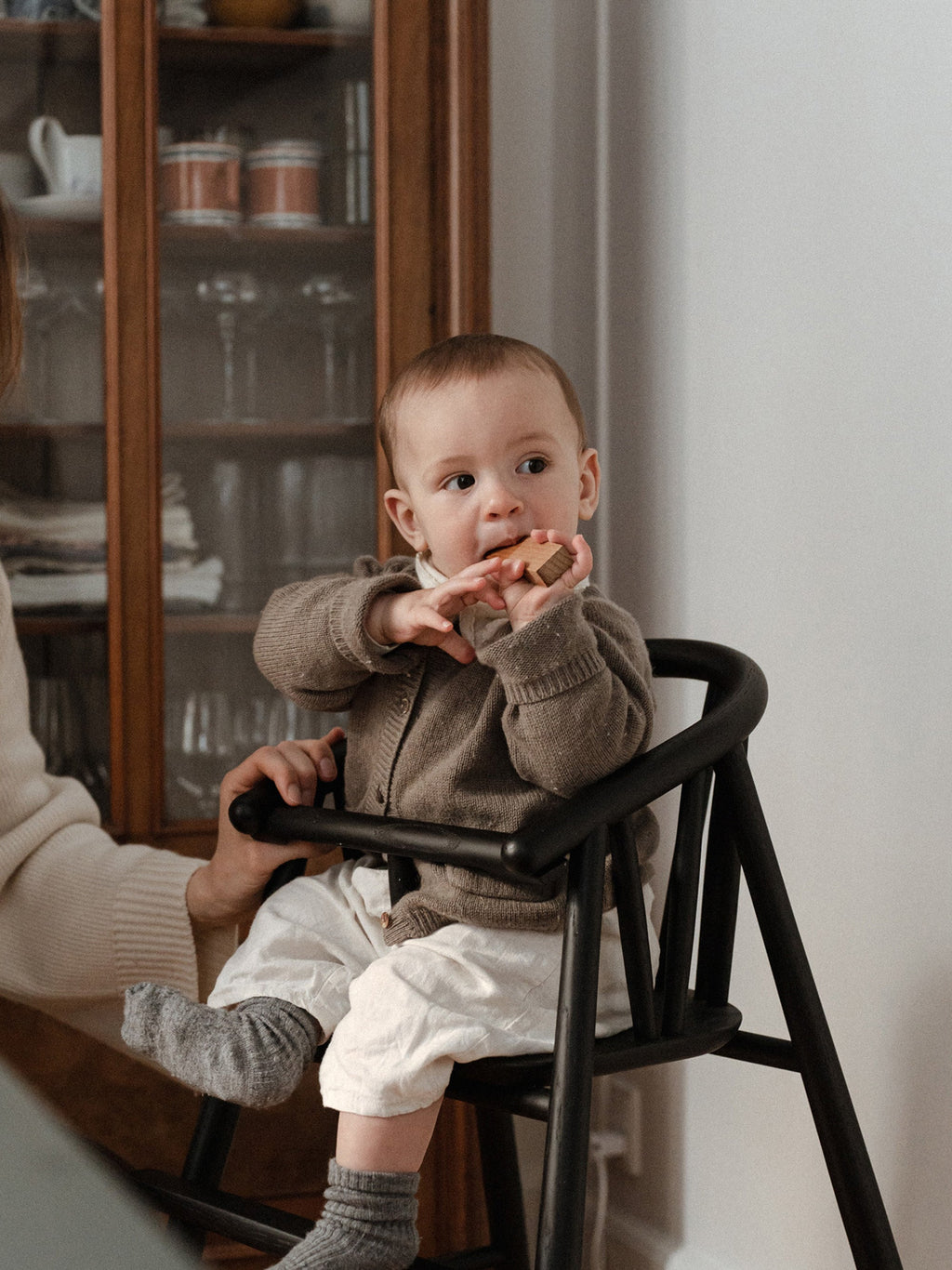 Saga Kids Handmade Oak Wood High Chair