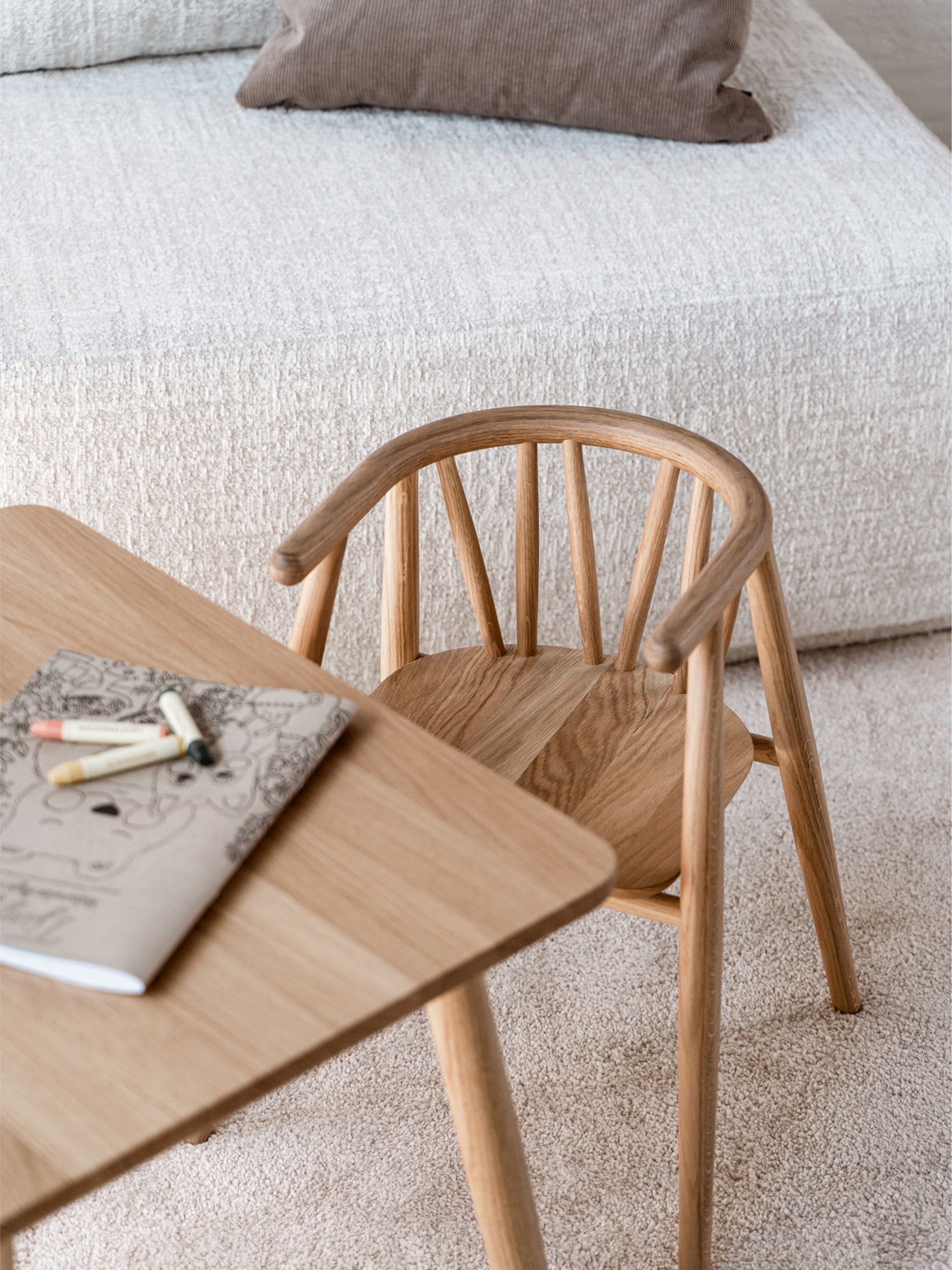 Asta Kids Handmade Oak Wood Table