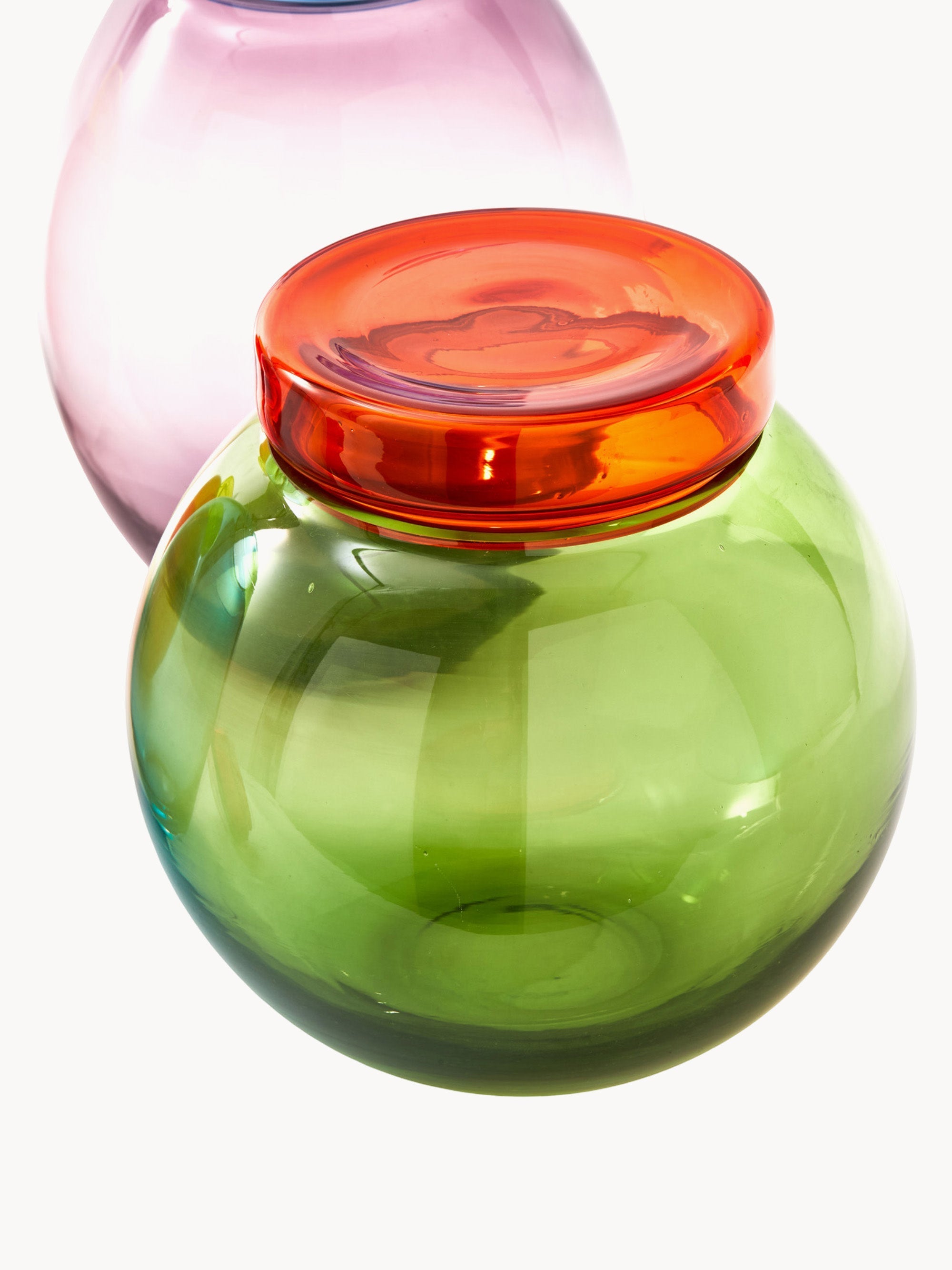 Jars Bloated with Caps, Set of 4