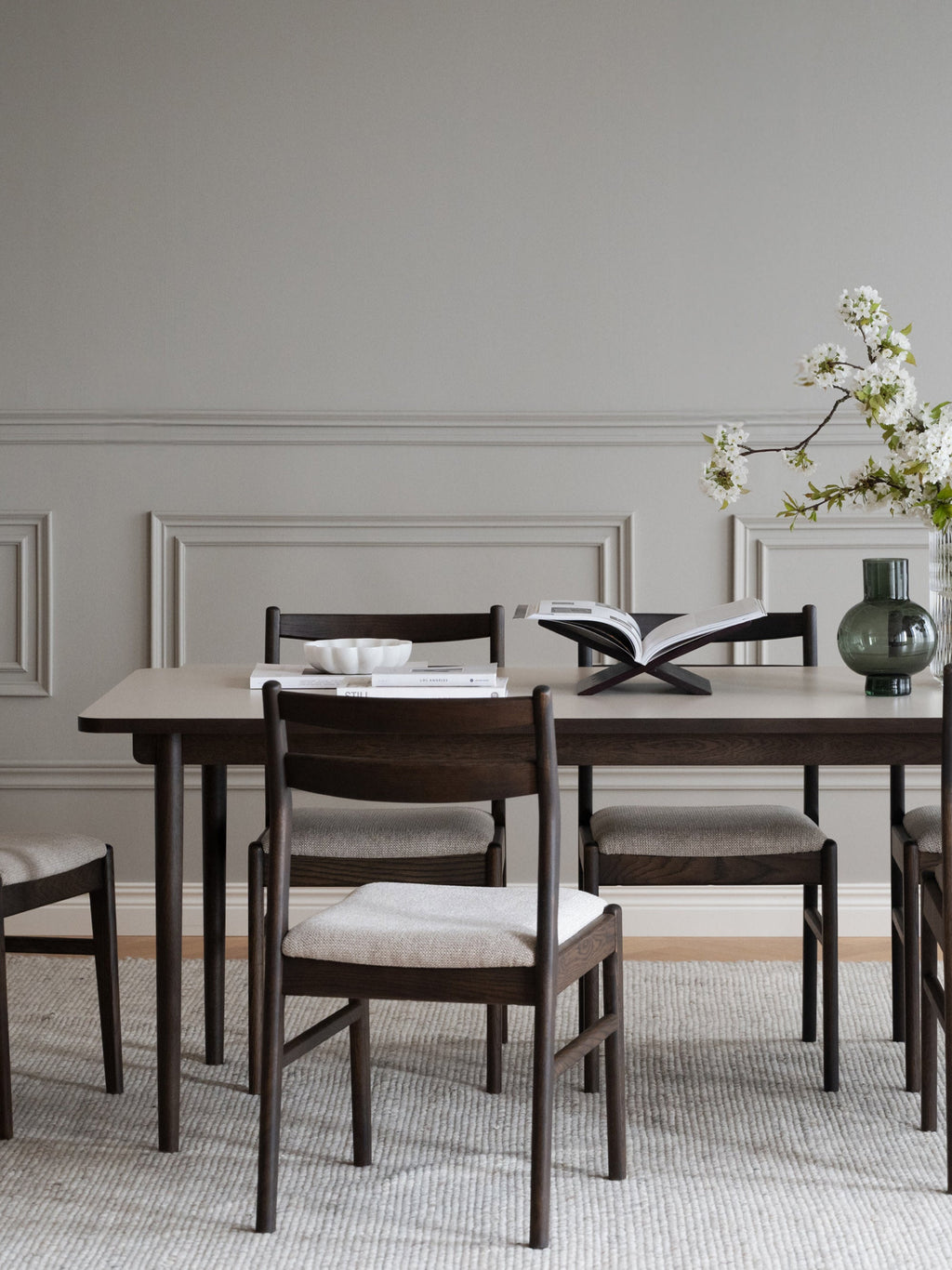 Fairmount Extendable Oak Wood Dining Table, 220/265 x 95 cm