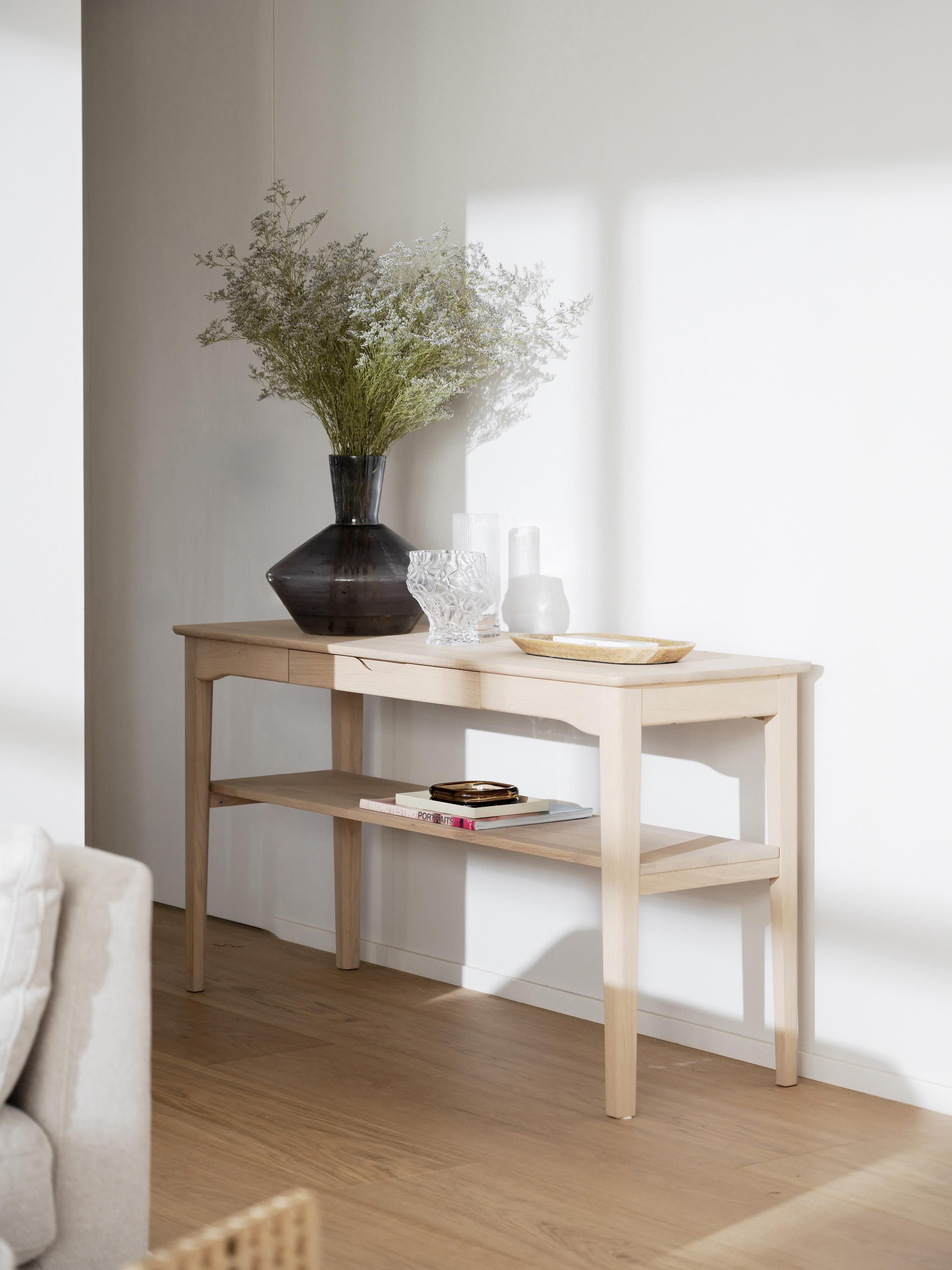 Markham Oak Wood Console Table