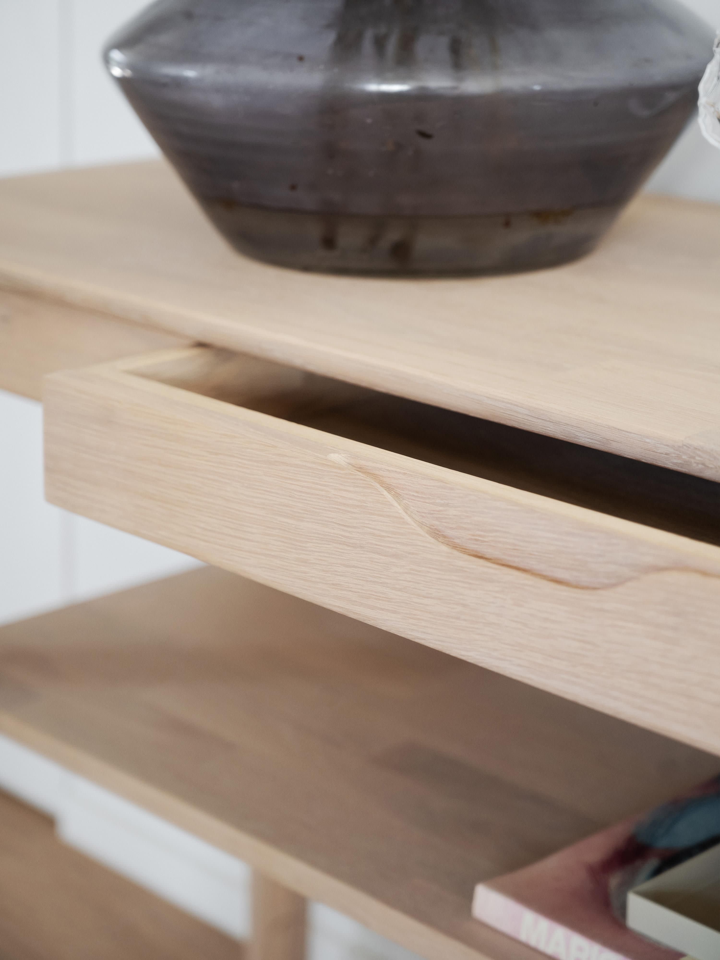 Markham Oak Wood Console Table