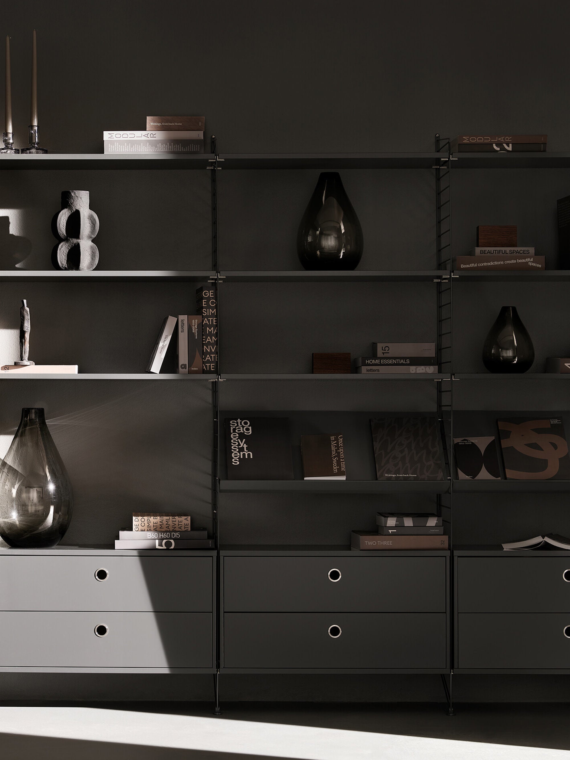 Cabinet String System with Drawers, W 78 x D 30 cm