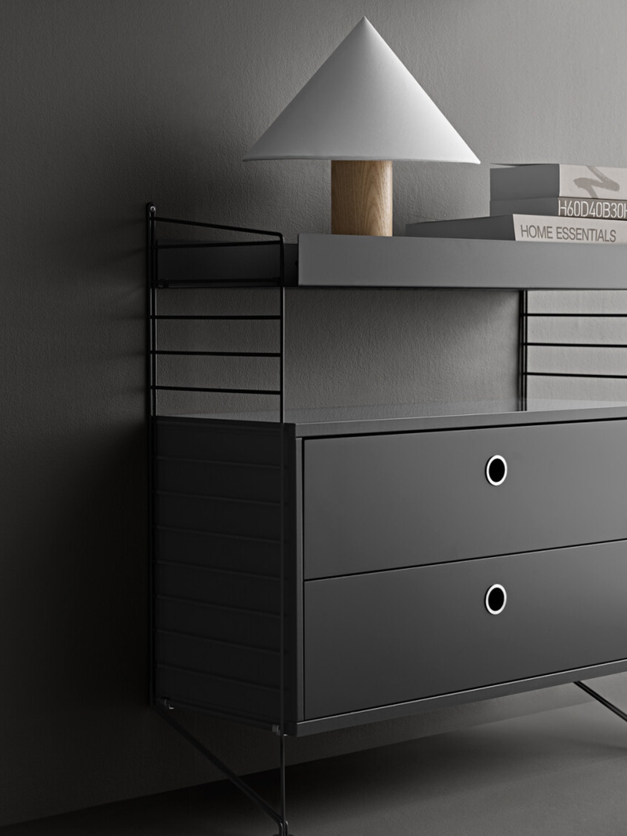 Cabinet String System with Drawers, W 78 x D 30 cm