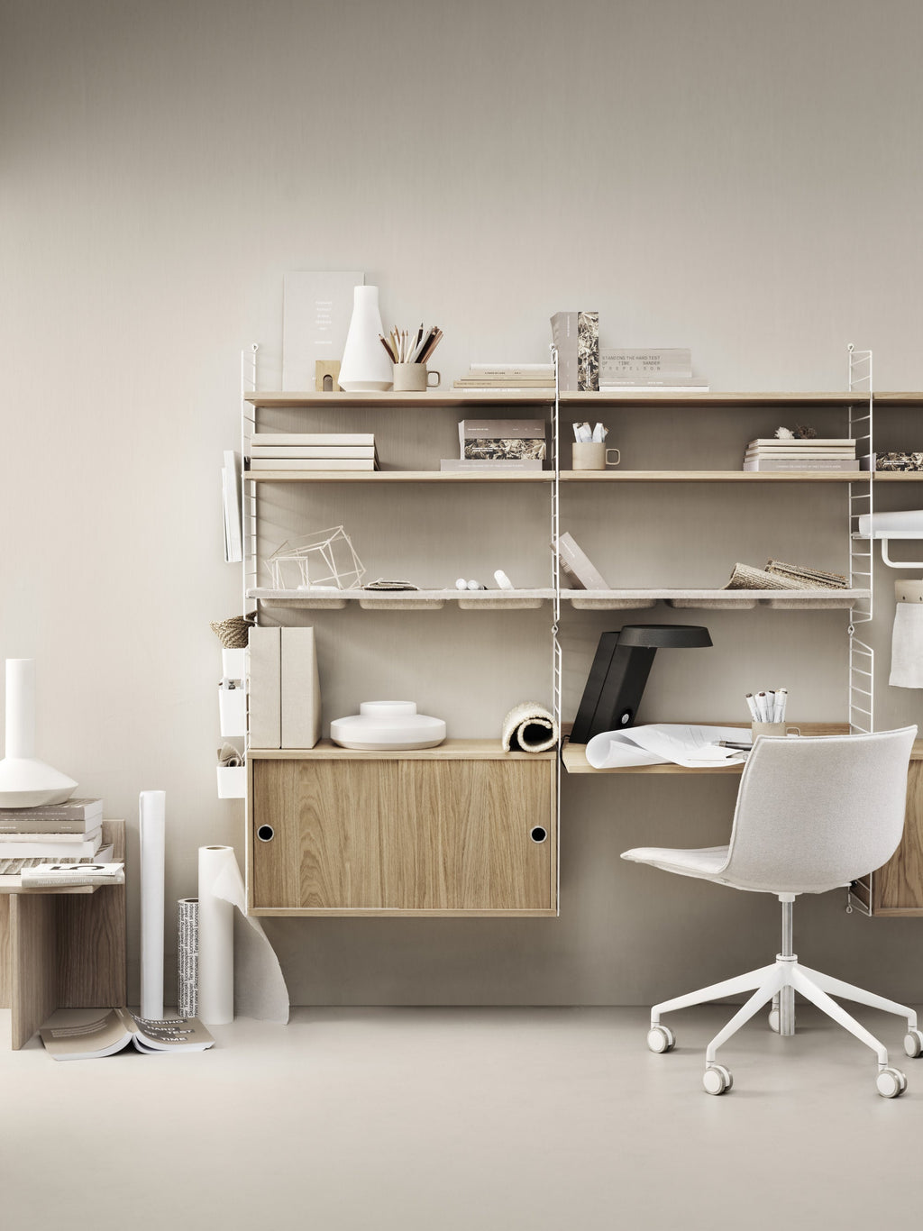 Cabinet String System with Sliding Doors, W 78 x D 20 cm