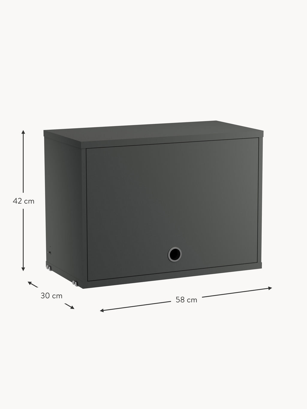 Cabinet String System with Flip Door, W 58 x D 30 cm