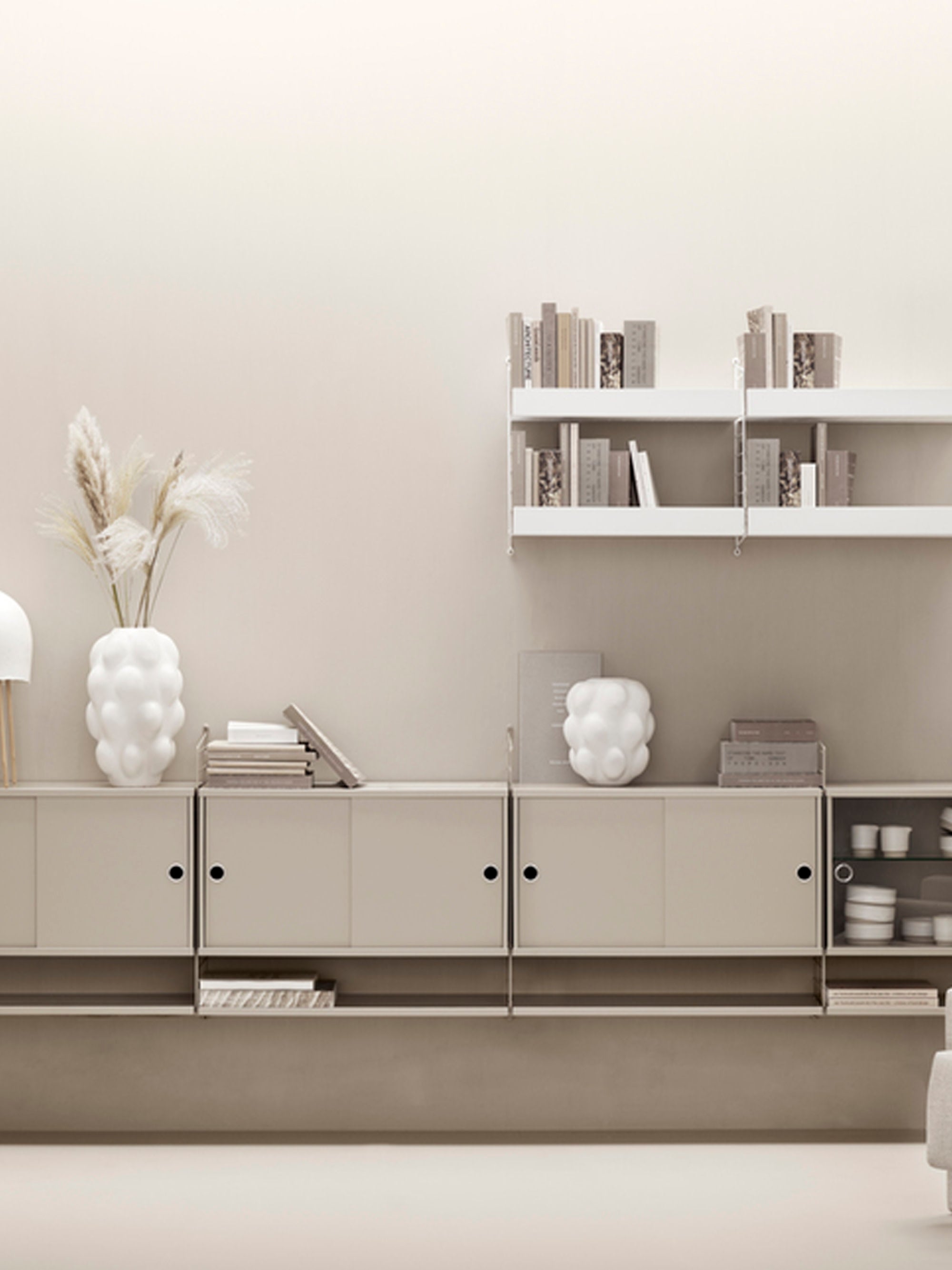 Cabinet String System with Sliding Doors, W 78 x D 30 cm