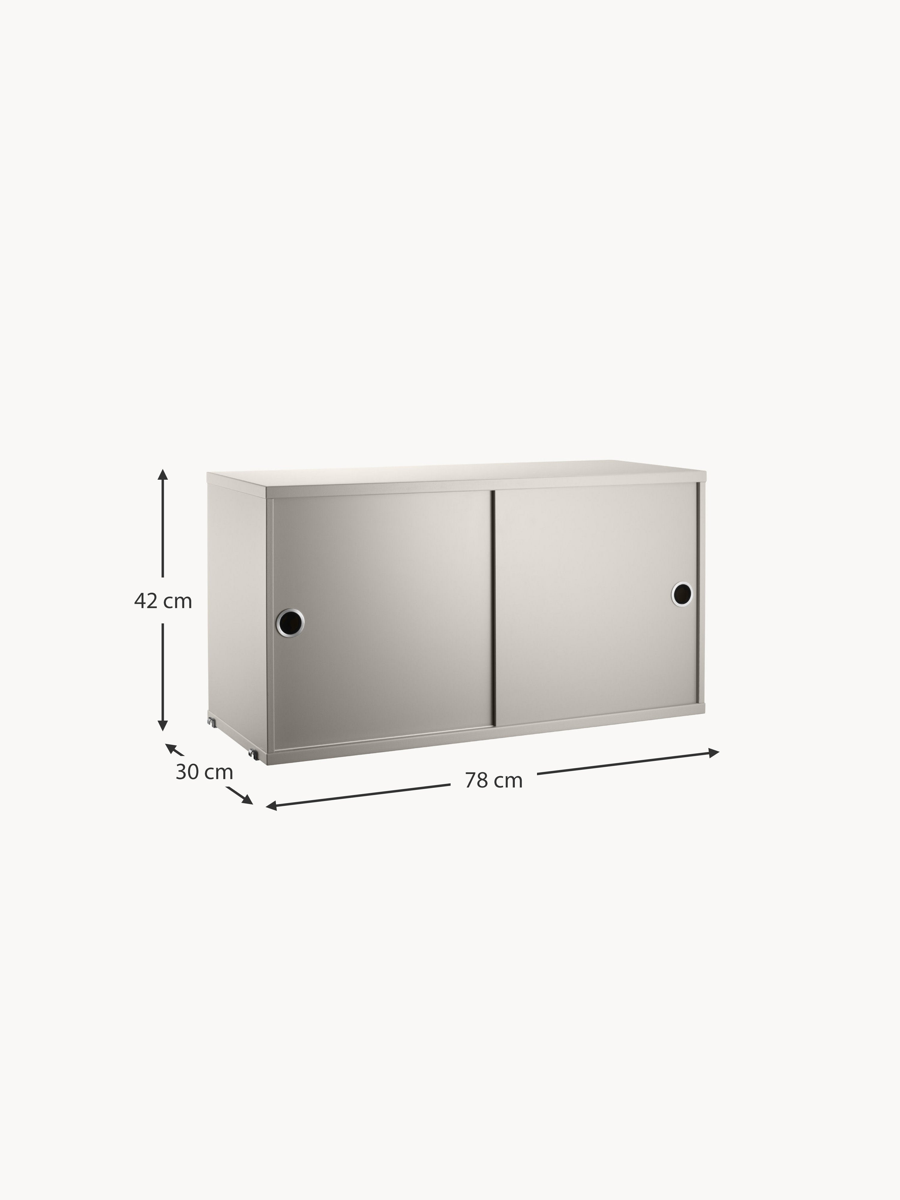 Cabinet String System with Sliding Doors, W 78 x D 30 cm
