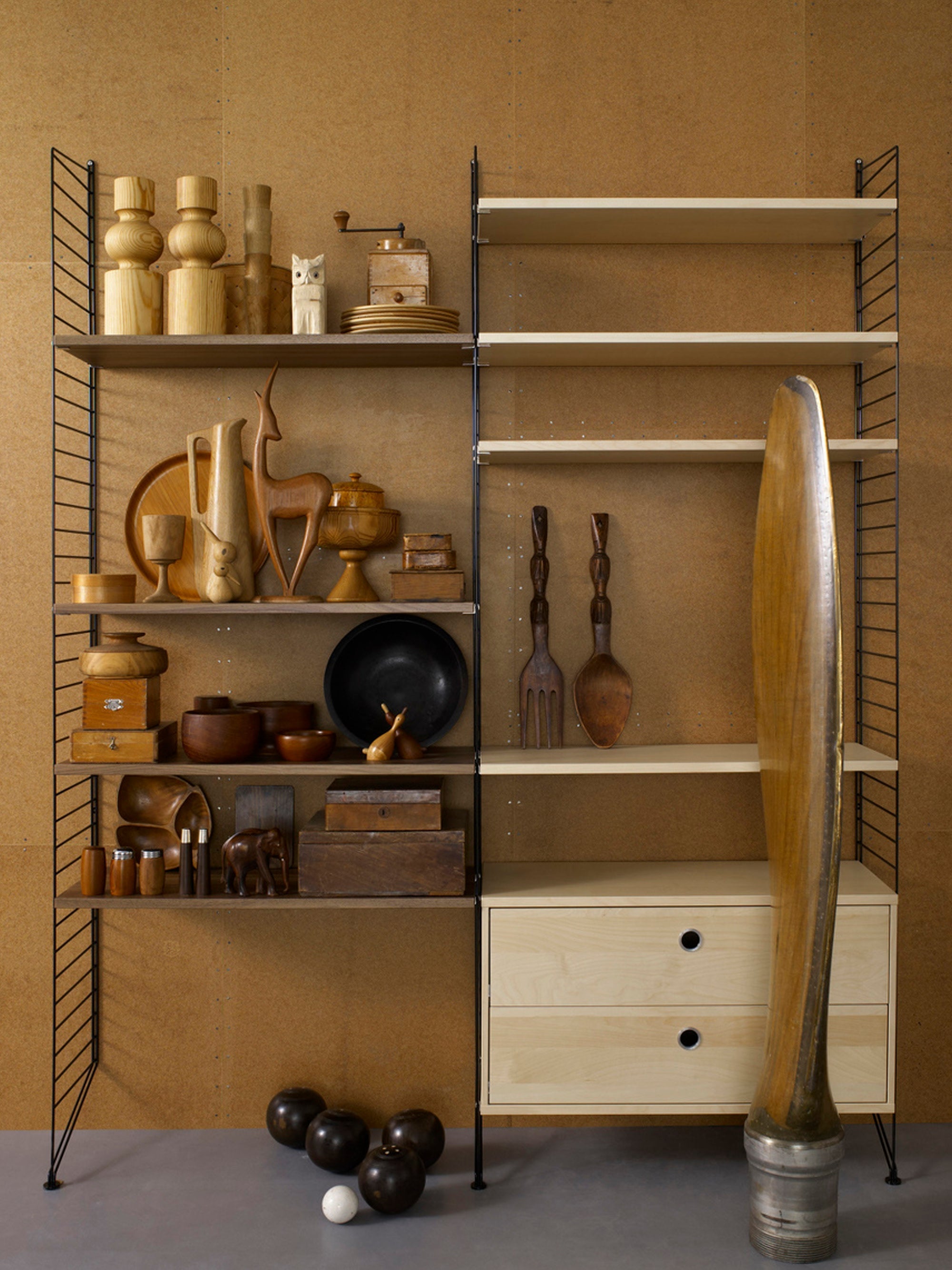 Cabinet String System with Drawers, W 78 x D 30 cm