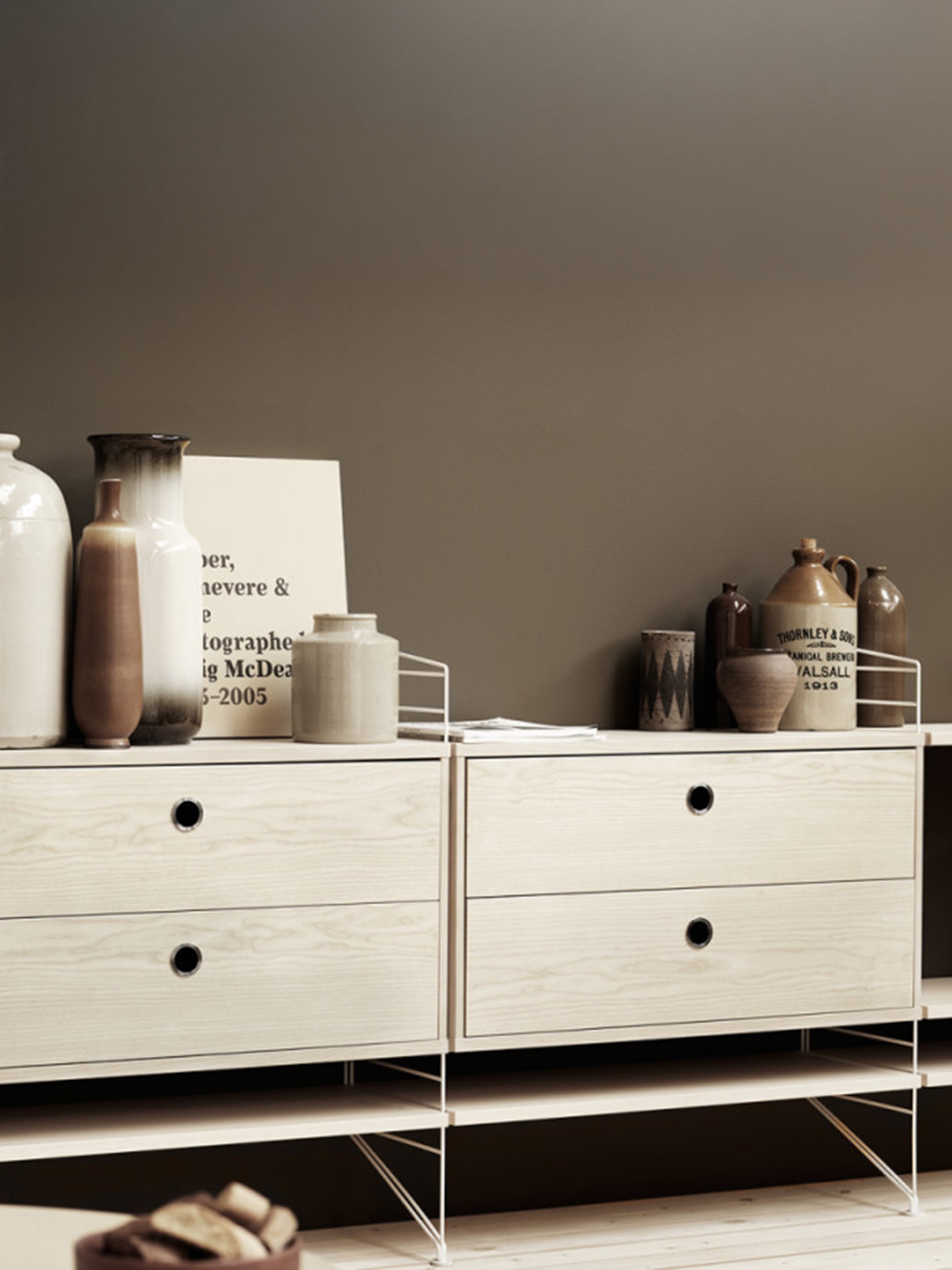 Cabinet String System with Drawers, W 78 x D 30 cm