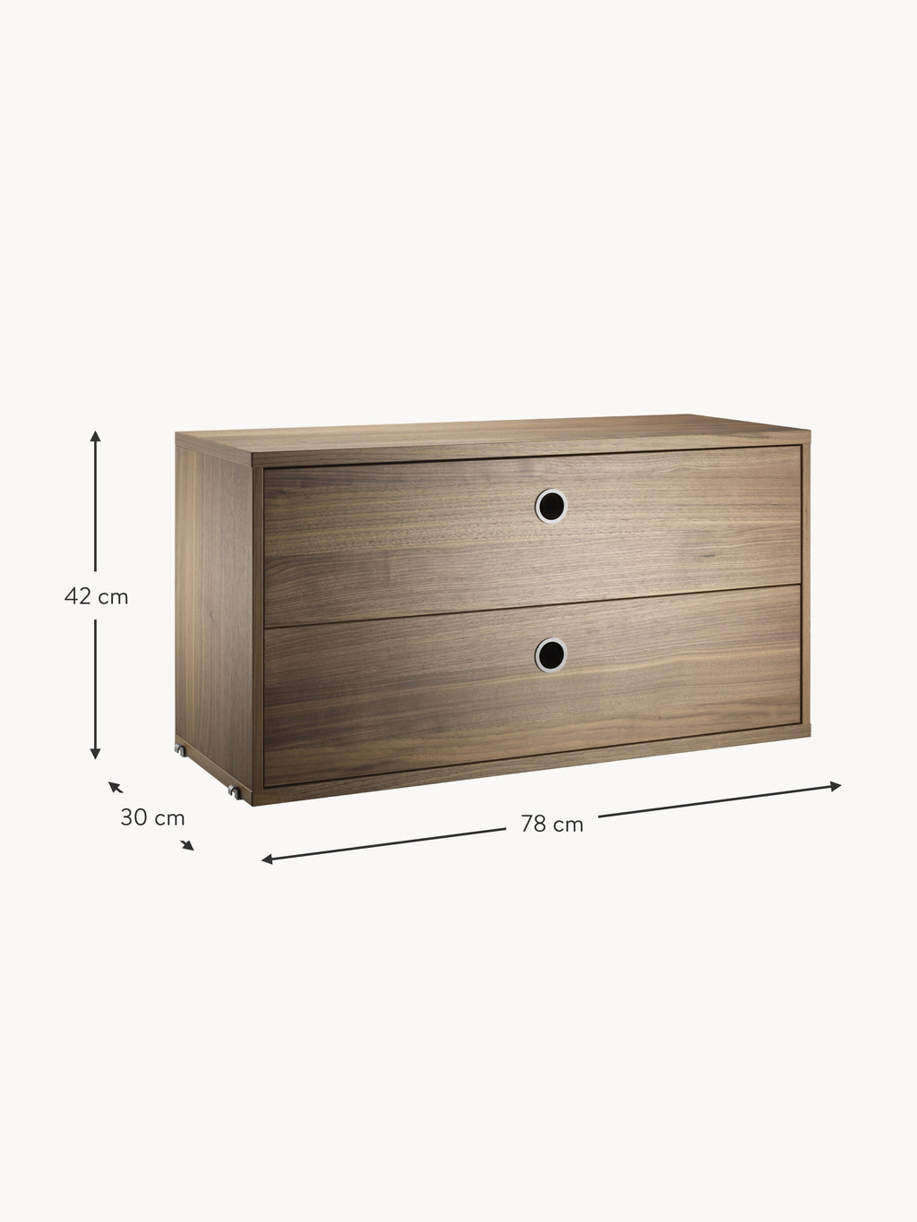 Cabinet String System with Drawers, W 78 x D 30 cm