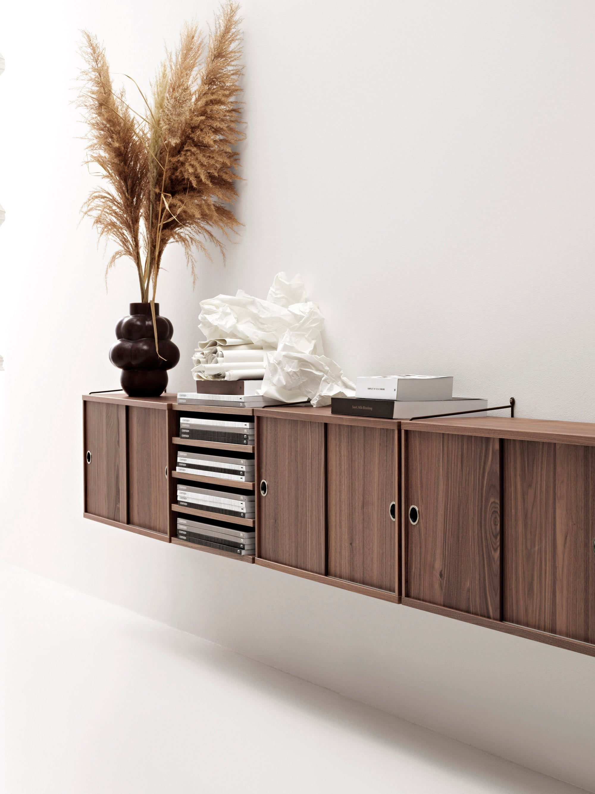 Cabinet String System with Sliding Doors, W 78 x D 20 cm