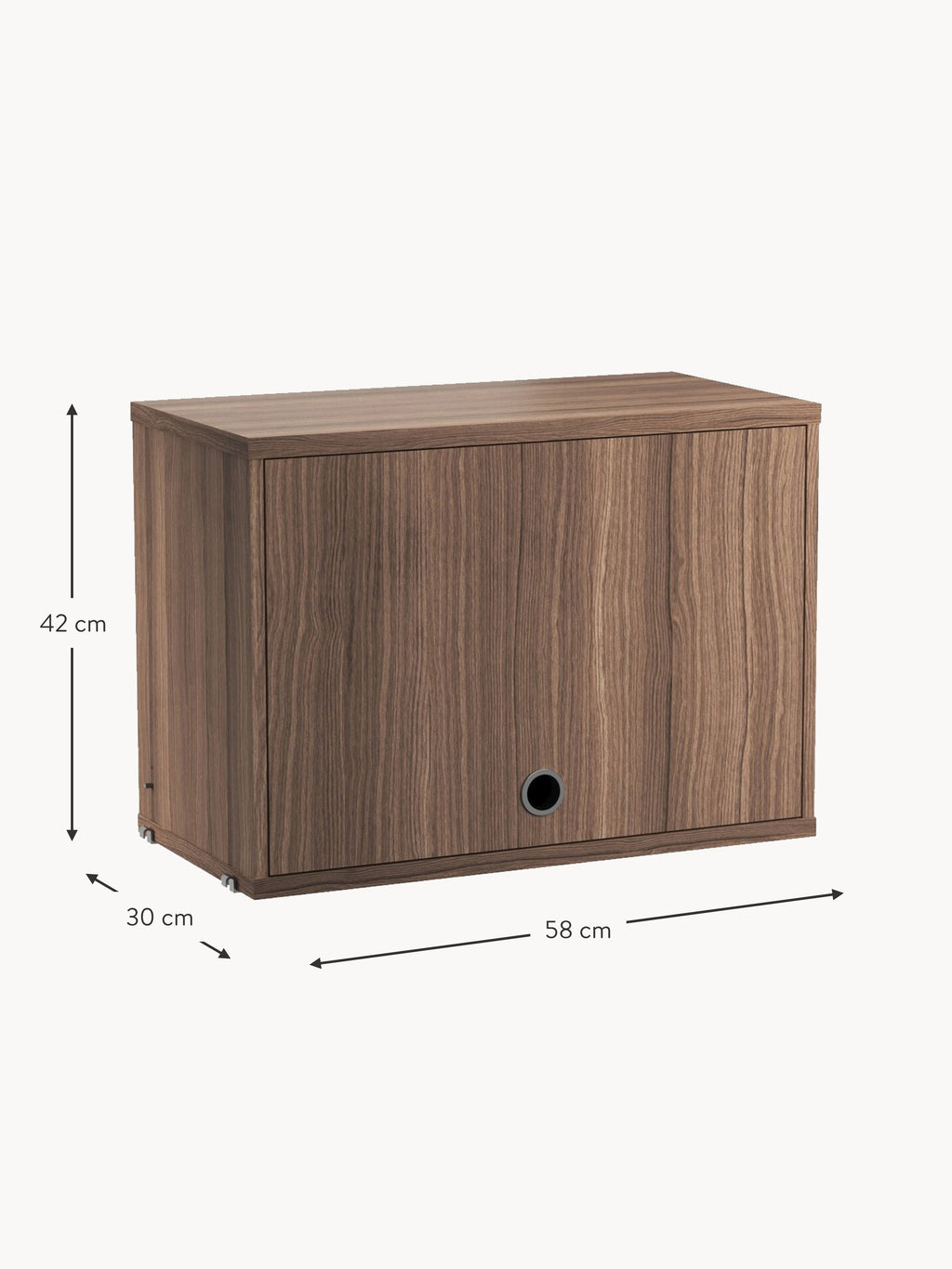 Cabinet String System with Flip Door, W 58 x D 30 cm