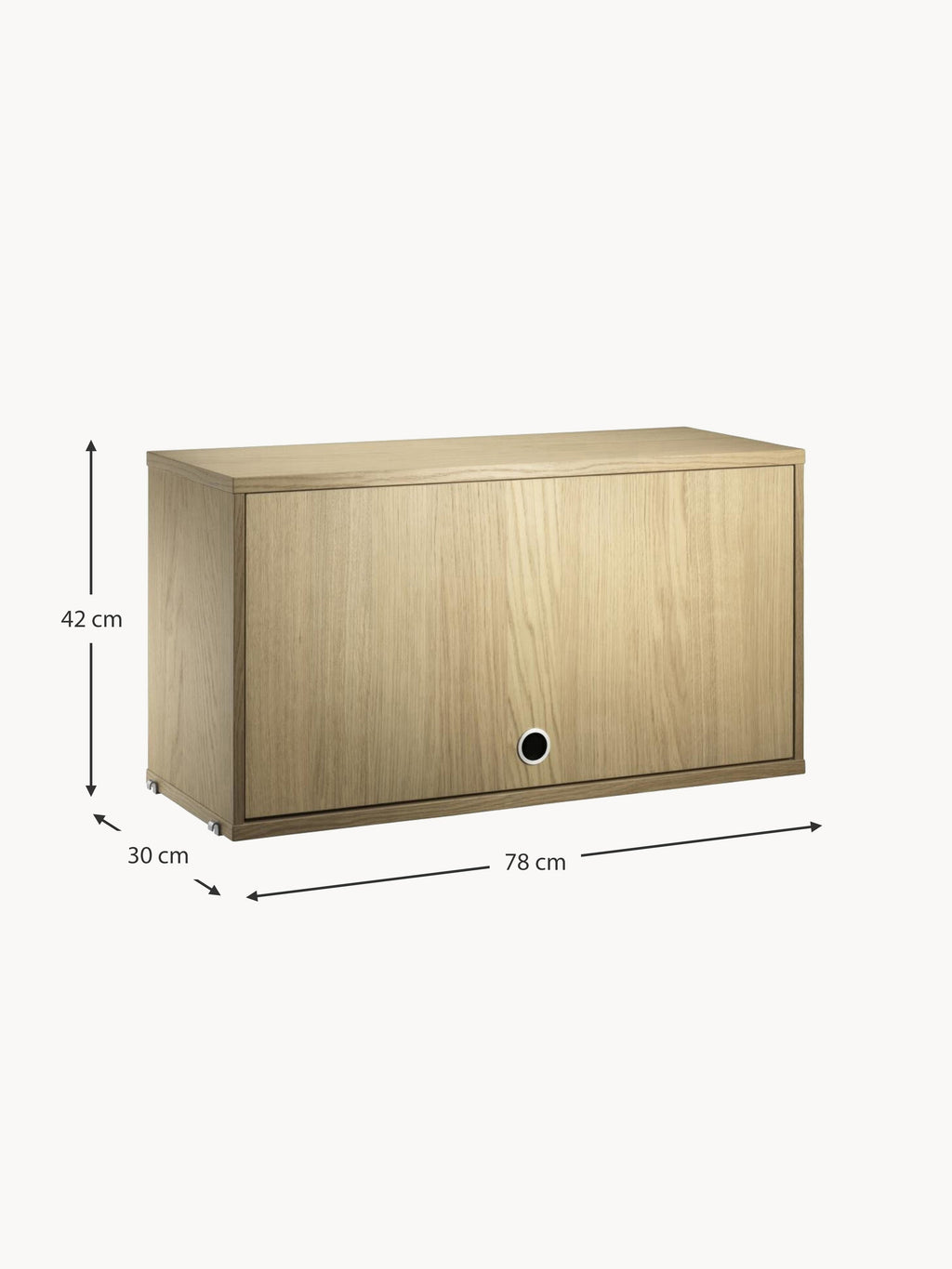 Cabinet String System with Flip Door, W 78 x D 30 cm