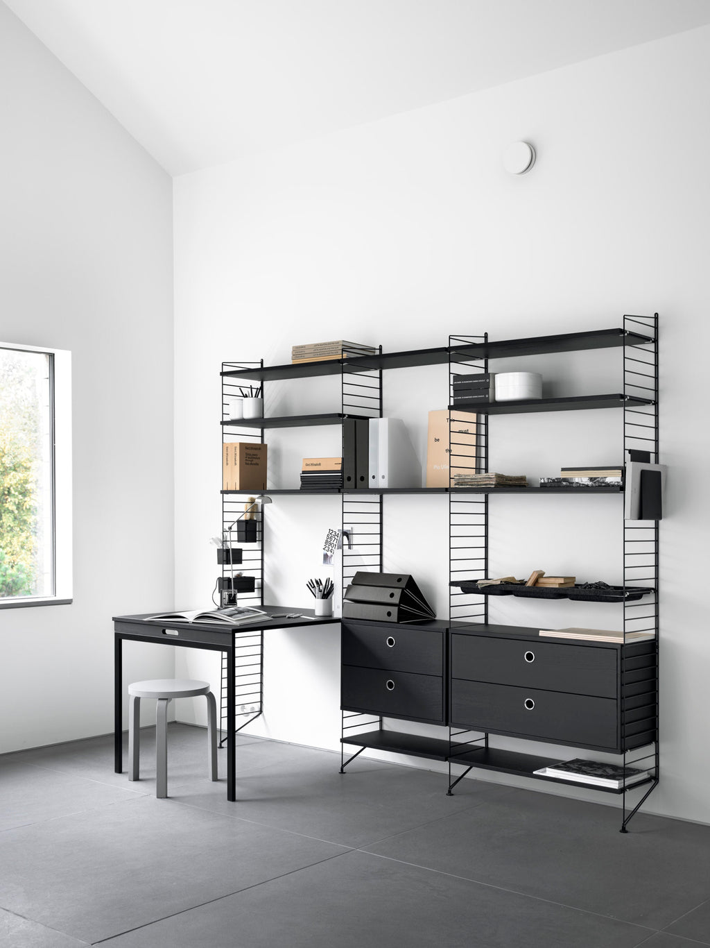 Cabinet String System with Drawers, W 78 x D 30 cm