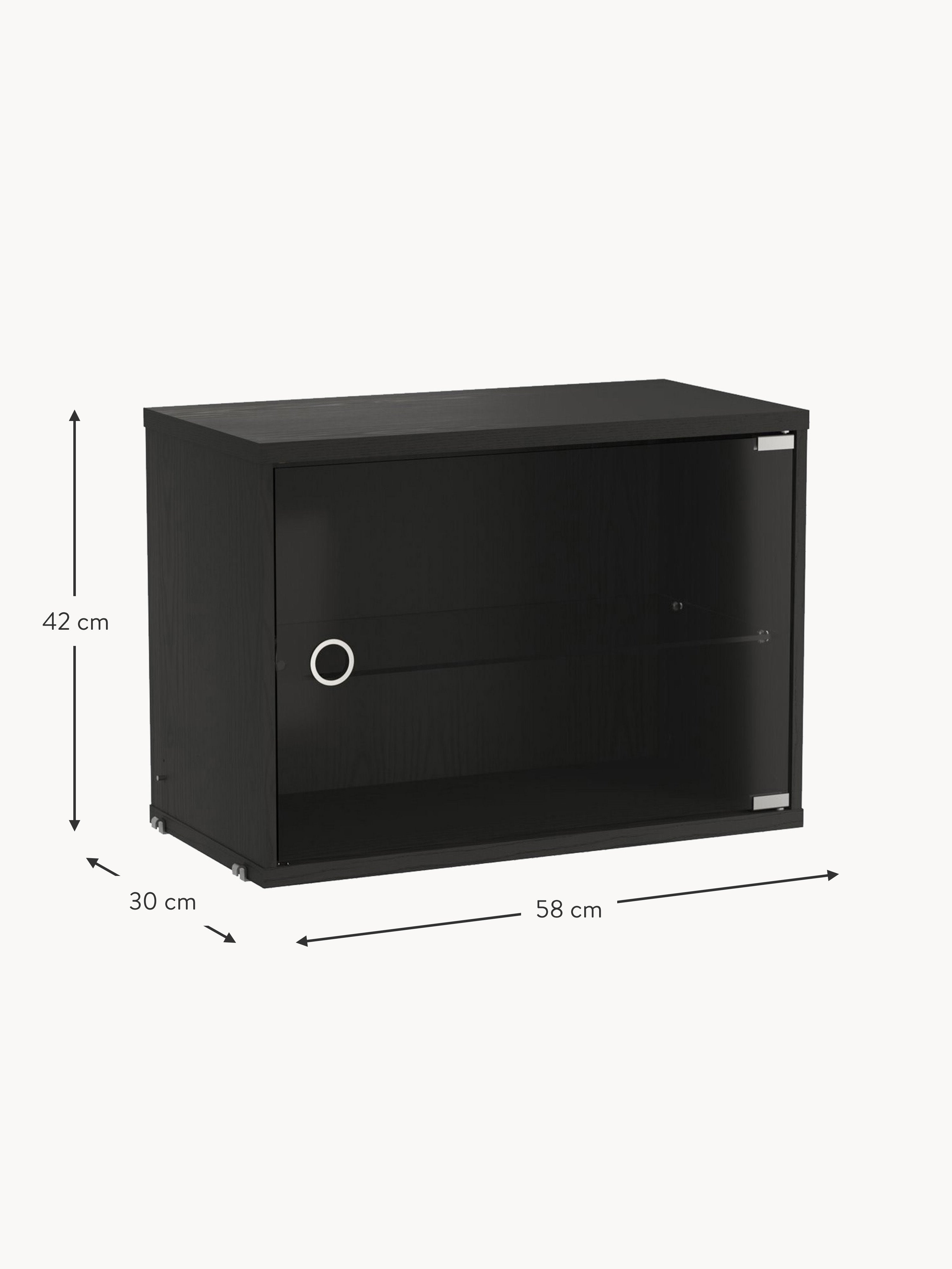 Display Cabinet String System with Swing Glass Door, W 58 x D 30 cm