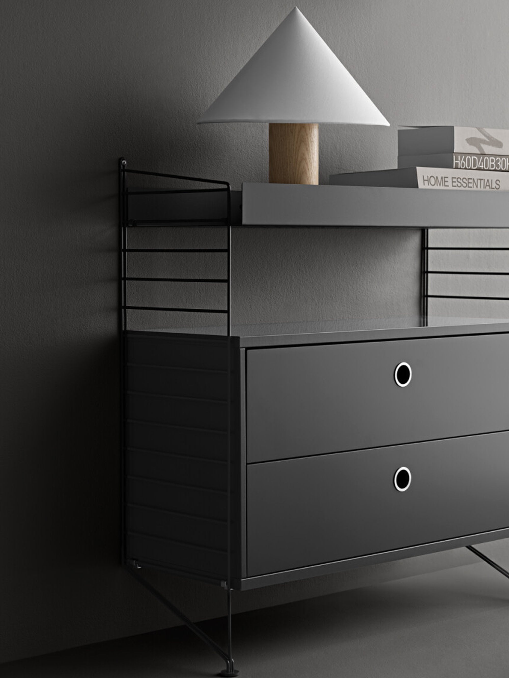 Cabinet String System with Drawers, W 58 x D 30 cm