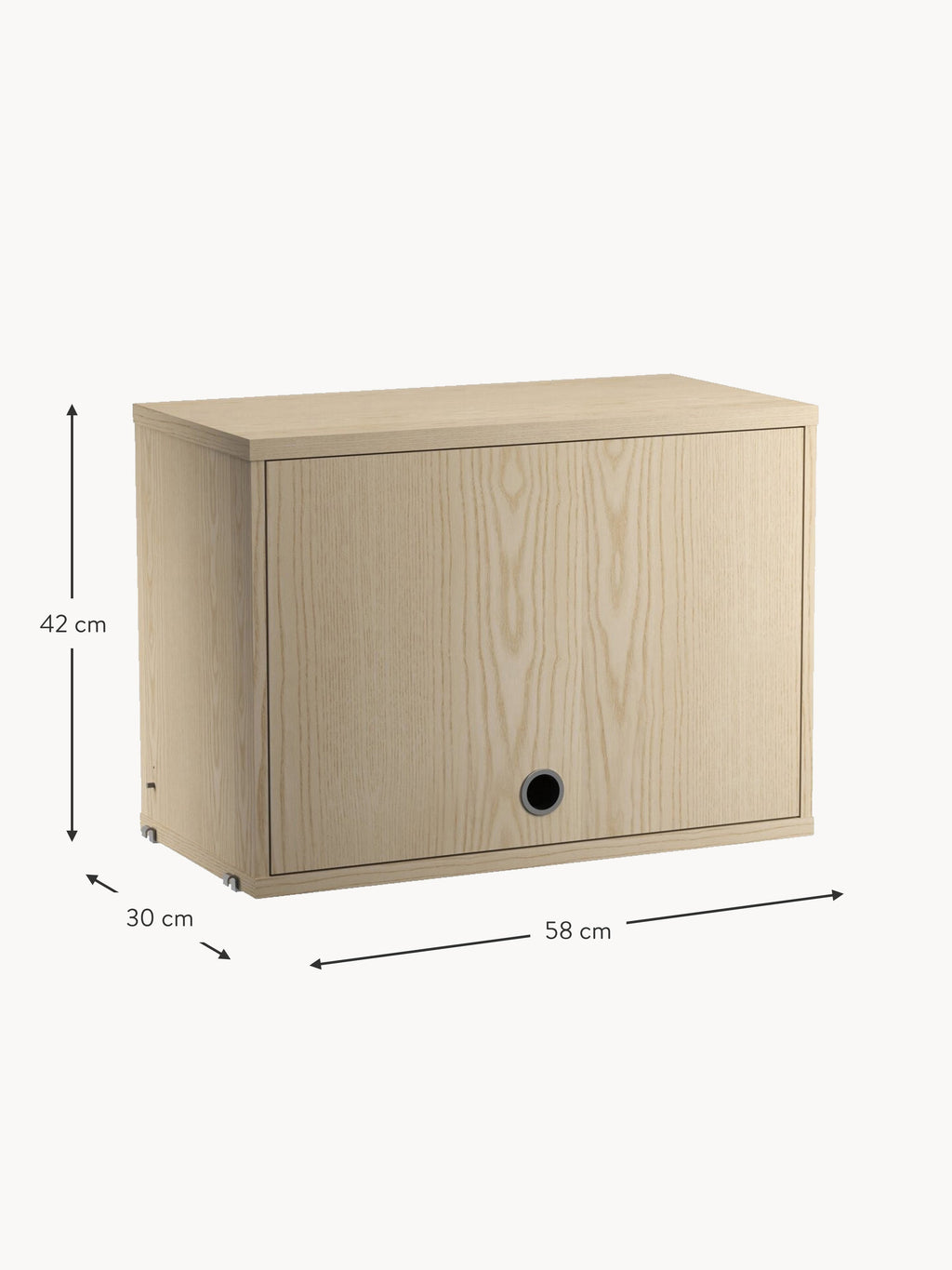 Cabinet String System with Flip Door, W 58 x D 30 cm