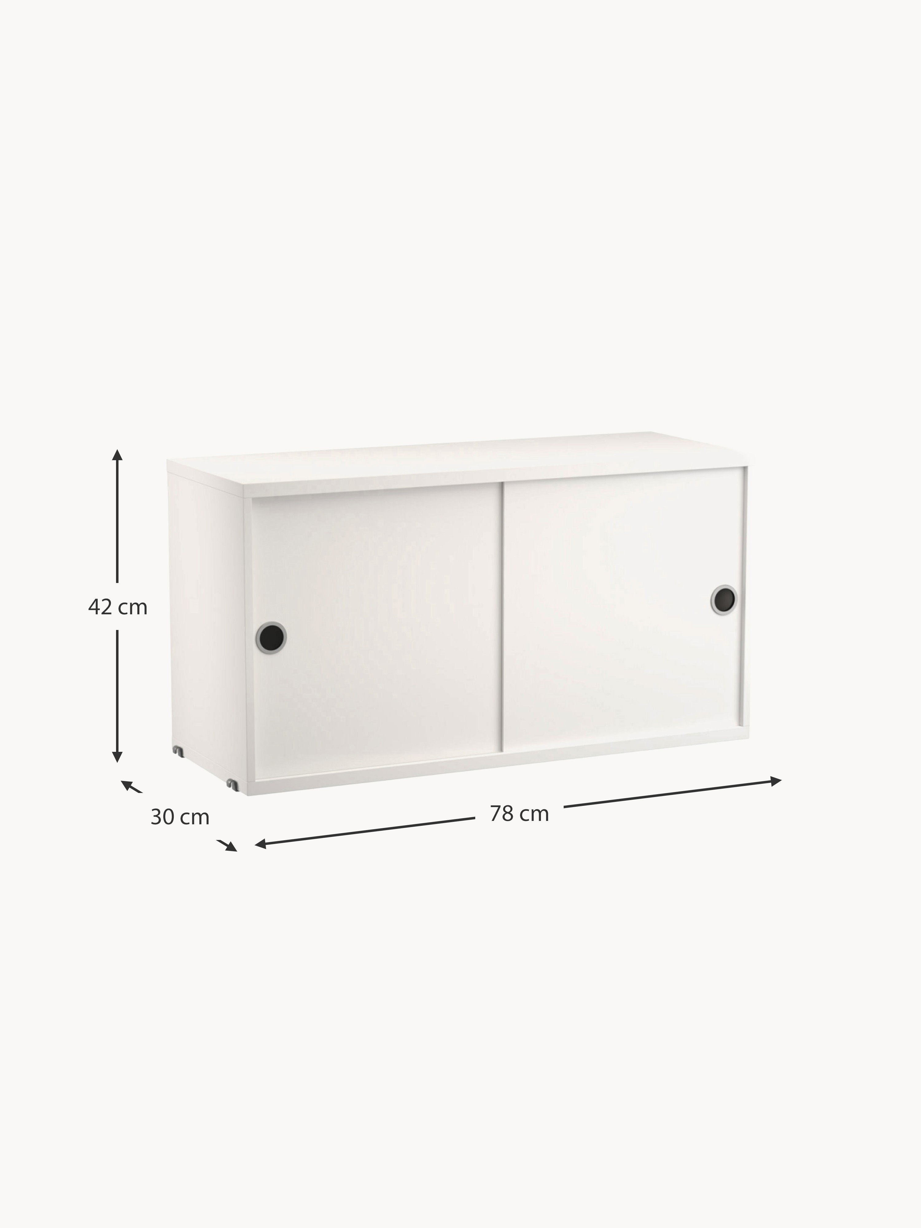 Cabinet String System with Sliding Doors, W 78 x D 30 cm
